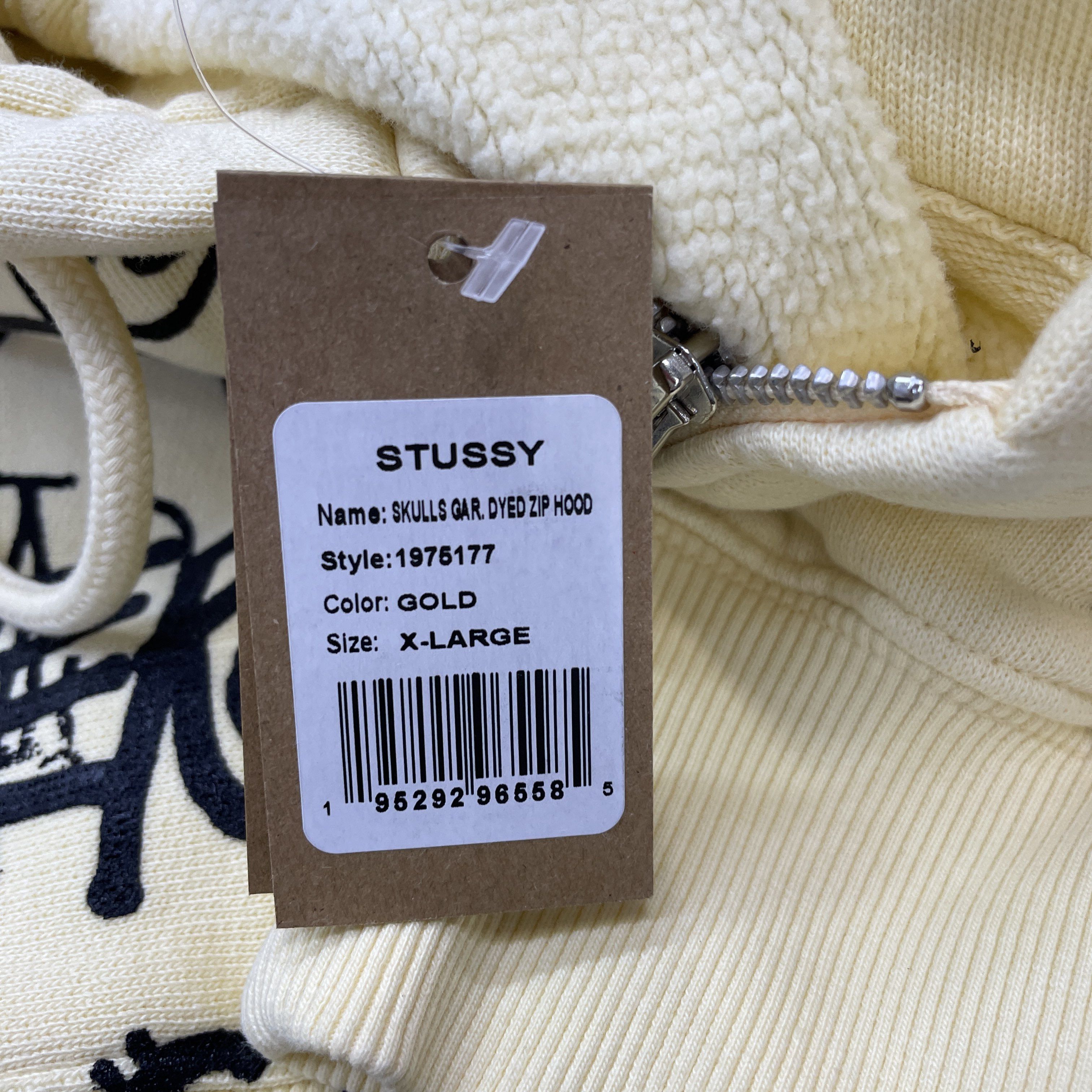 Stussy Stussy Skulls Zip Hoodie Yellow XL Size US XL / EU 56 / 4 - 5 Thumbnail