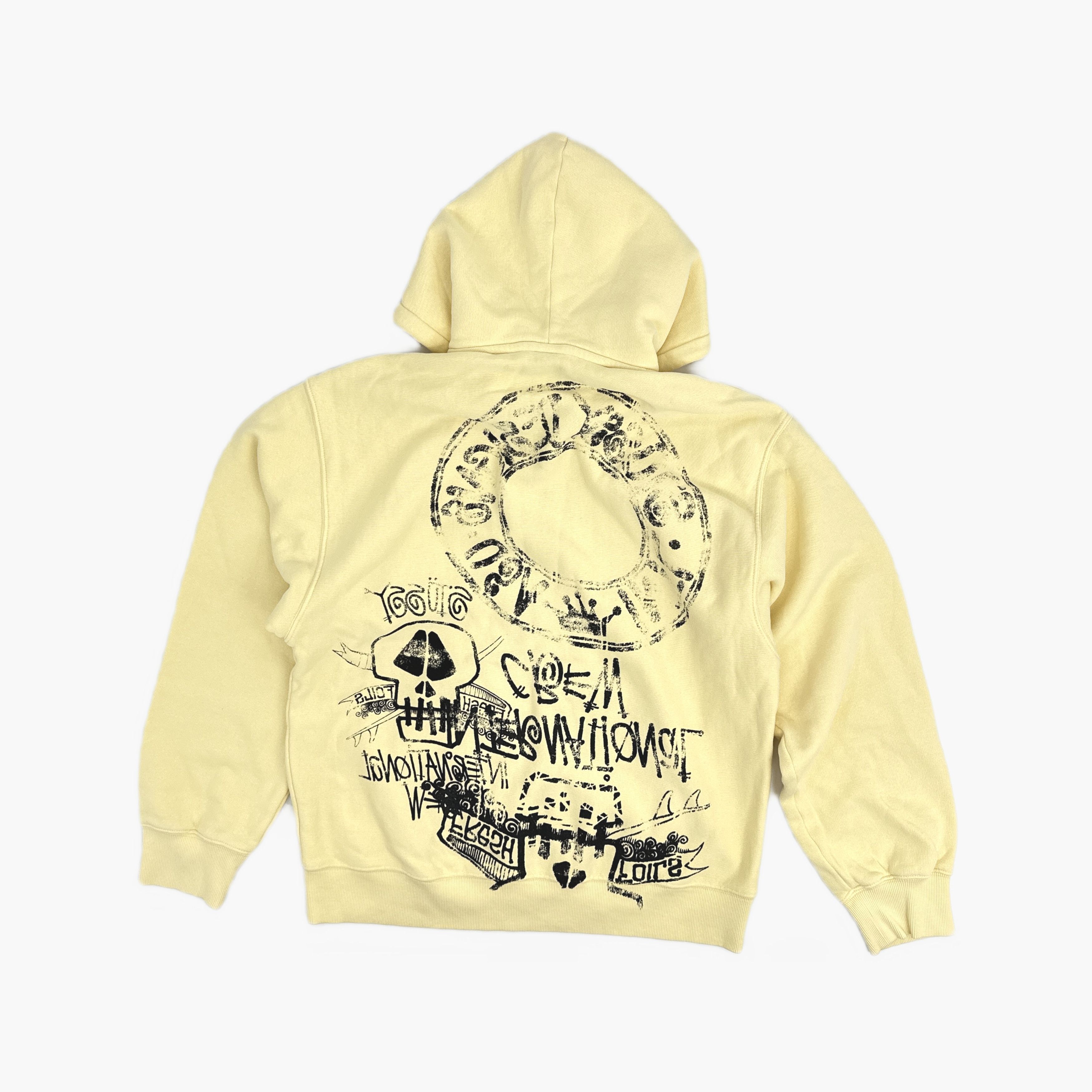 Stussy Stussy Skulls Zip Hoodie Yellow XL Size US XL / EU 56 / 4 - 2 Thumbnail