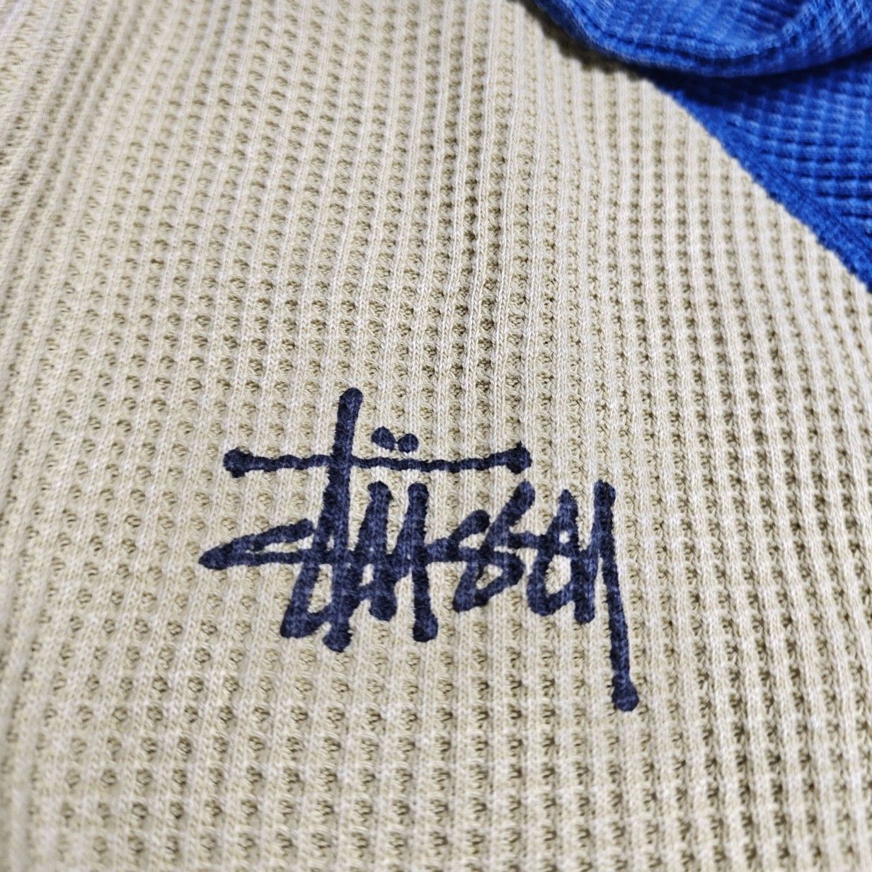 Stussy Stussy Waffle Knit Logo Long Sleeve Shirt Size XL Size US XL / EU 56 / 4 - 3 Thumbnail