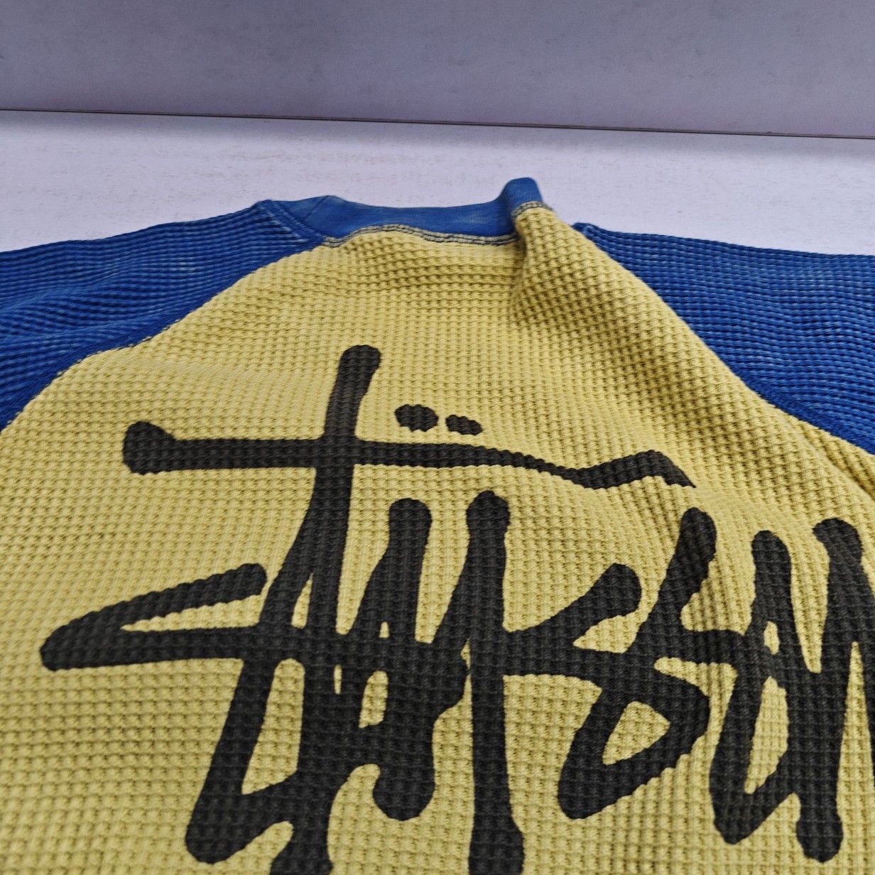 Stussy Stussy Waffle Knit Logo Long Sleeve Shirt Size XL Size US XL / EU 56 / 4 - 6 Thumbnail