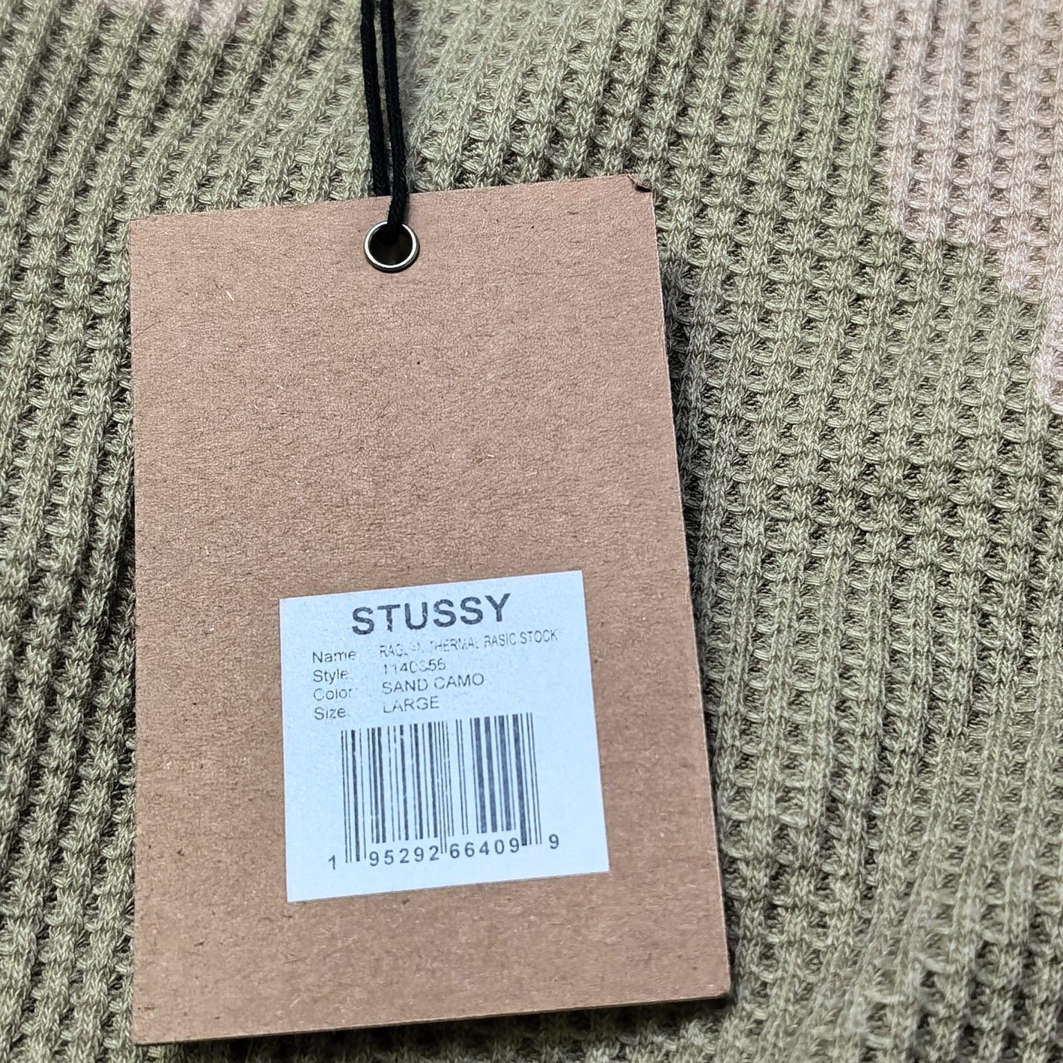 Stussy Stussy Waffle Camo Long Sleeve T-Shirt Size L Size US L / EU 52-54 / 3 - 6 Thumbnail