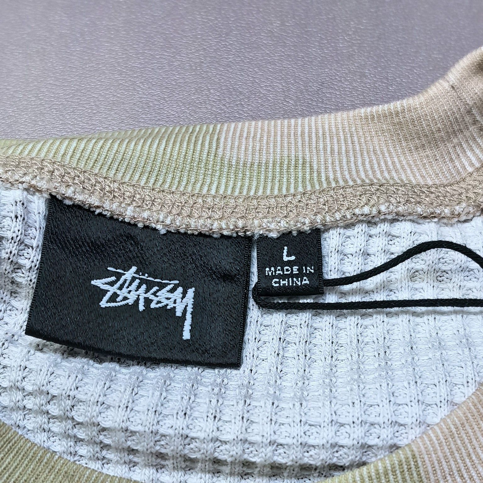 Stussy Stussy Waffle Camo Long Sleeve T-Shirt Size L Size US L / EU 52-54 / 3 - 5 Thumbnail