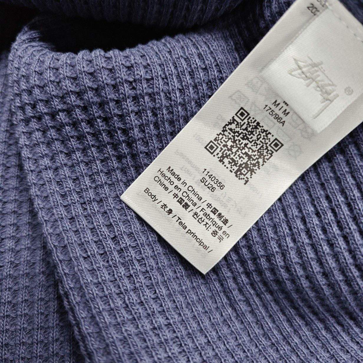 Stussy Stussy Waffle Knit Logo Long Sleeve T-Shirt Size M Size US M / EU 48-50 / 2 - 3 Thumbnail