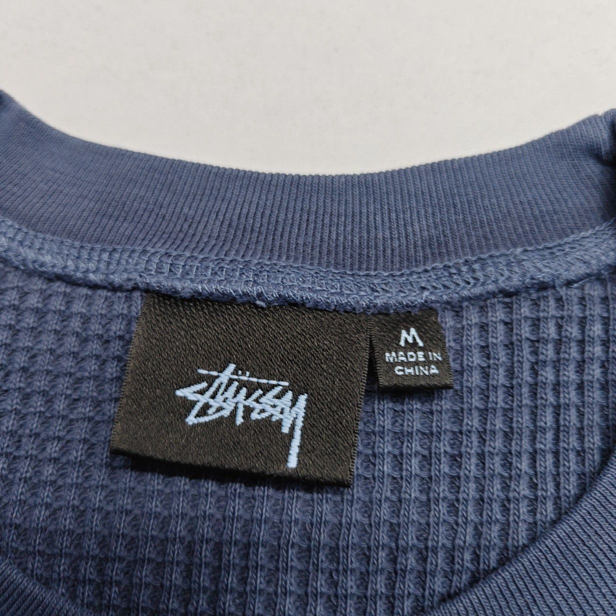 Stussy Stussy Waffle Knit Logo Long Sleeve T-Shirt Size M Size US M / EU 48-50 / 2 - 5 Thumbnail