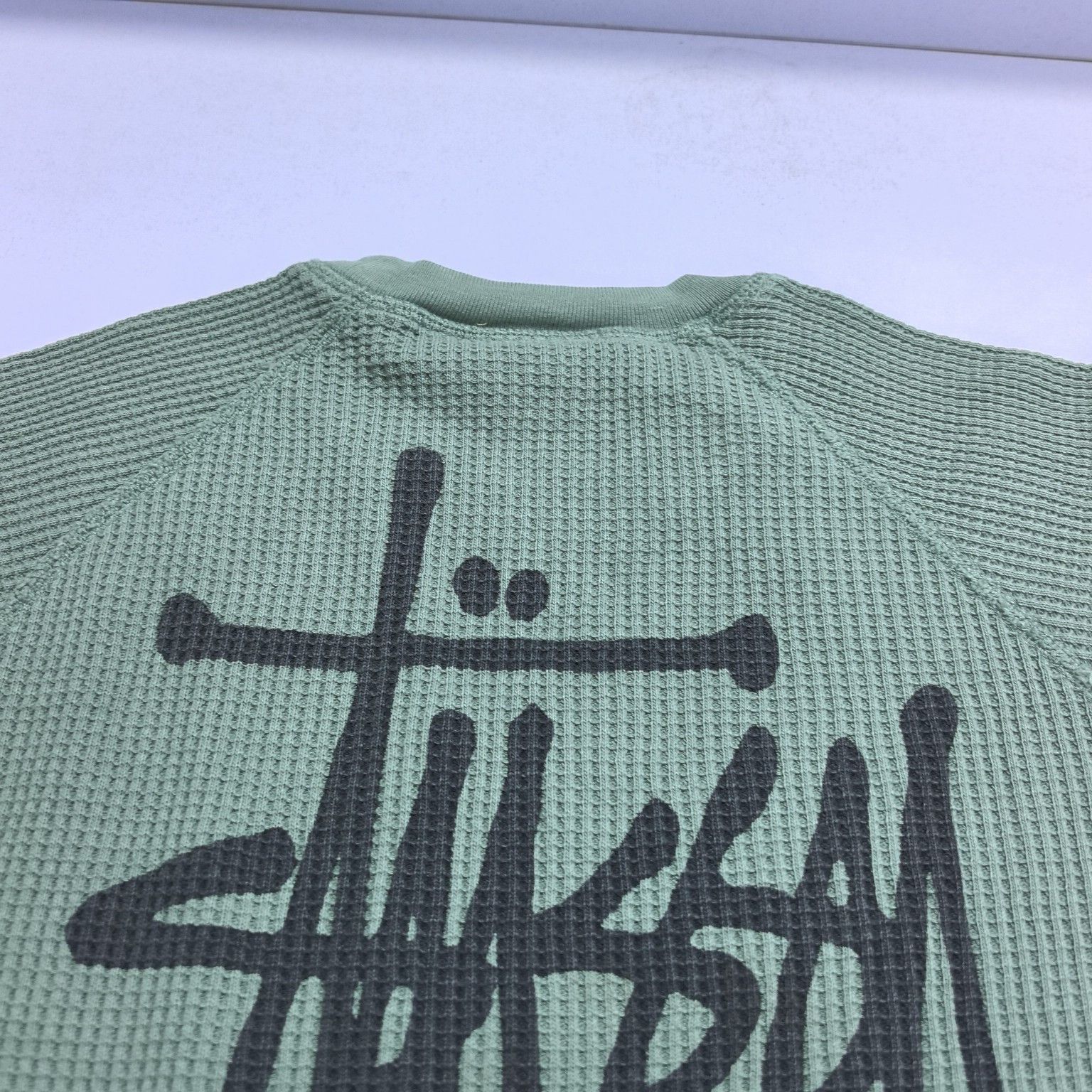 Stussy Stussy Green Waffle Long Sleeve T-Shirt Size XS Size US XS / EU 42 / 0 - 6 Thumbnail
