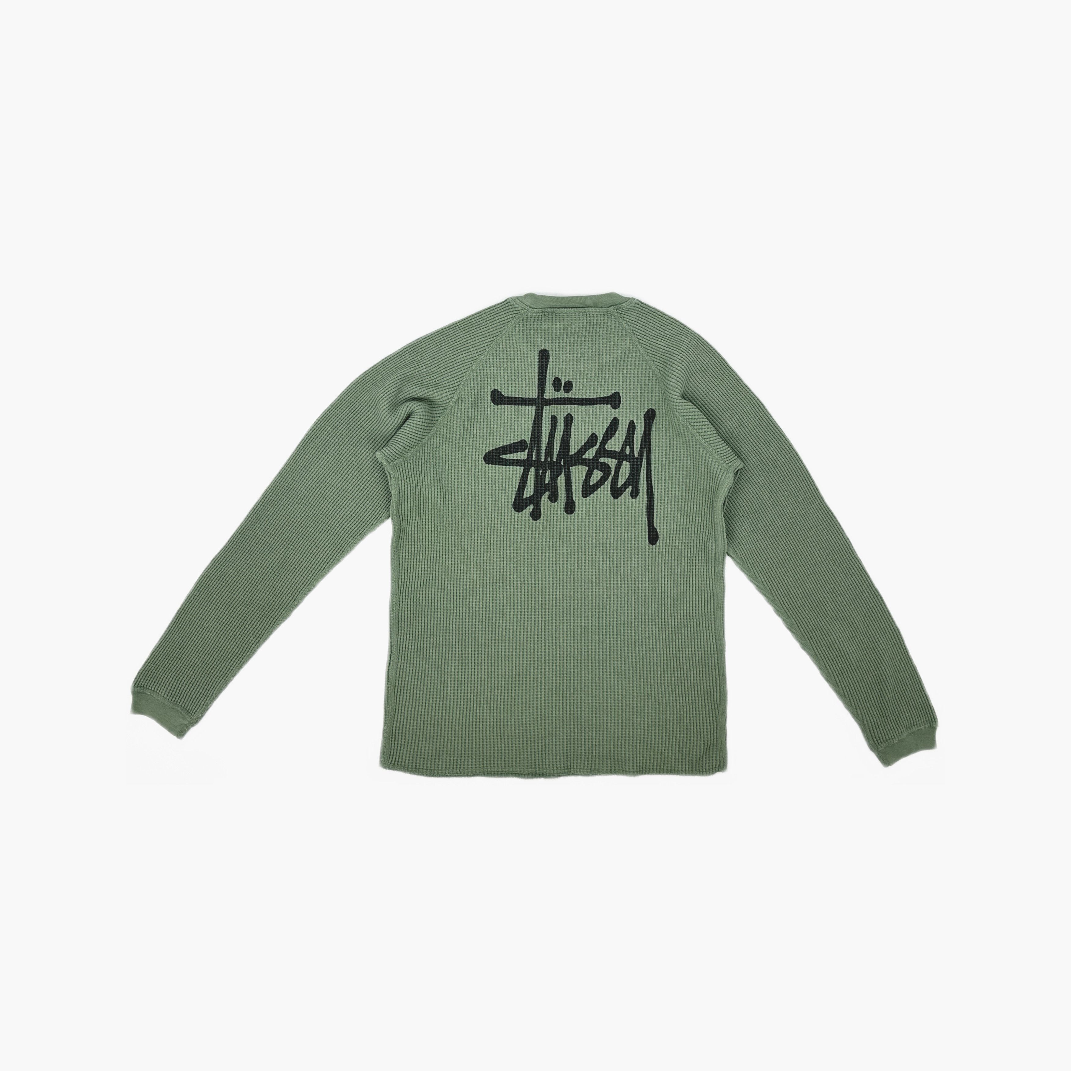Stussy Stussy Green Waffle Long Sleeve T-Shirt Size XS Size US XS / EU 42 / 0 - 2 Thumbnail