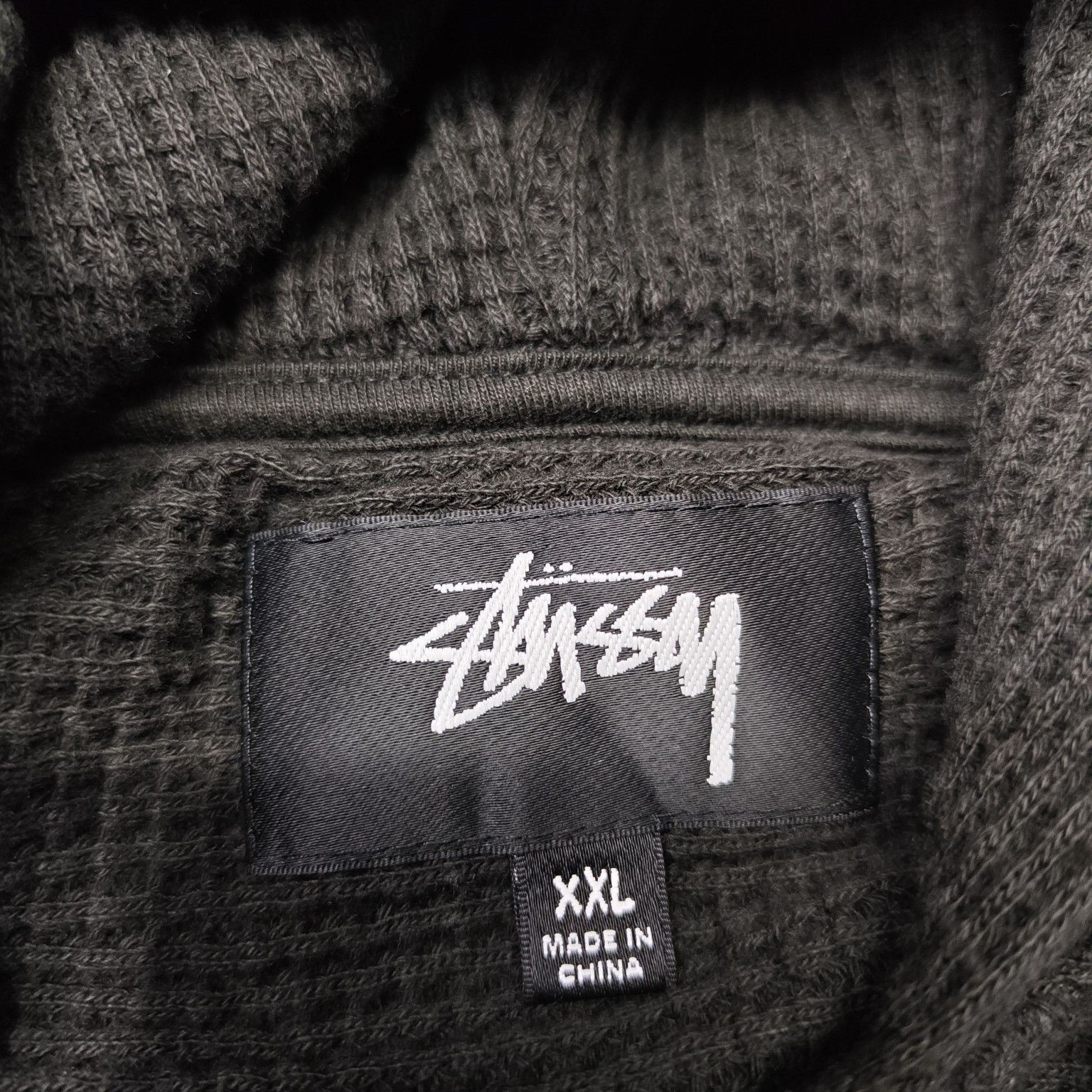 Stussy Stussy Waffle Knit Zip Hoodie Size XXL Size US XXL / EU 58 / 5 - 3 Thumbnail