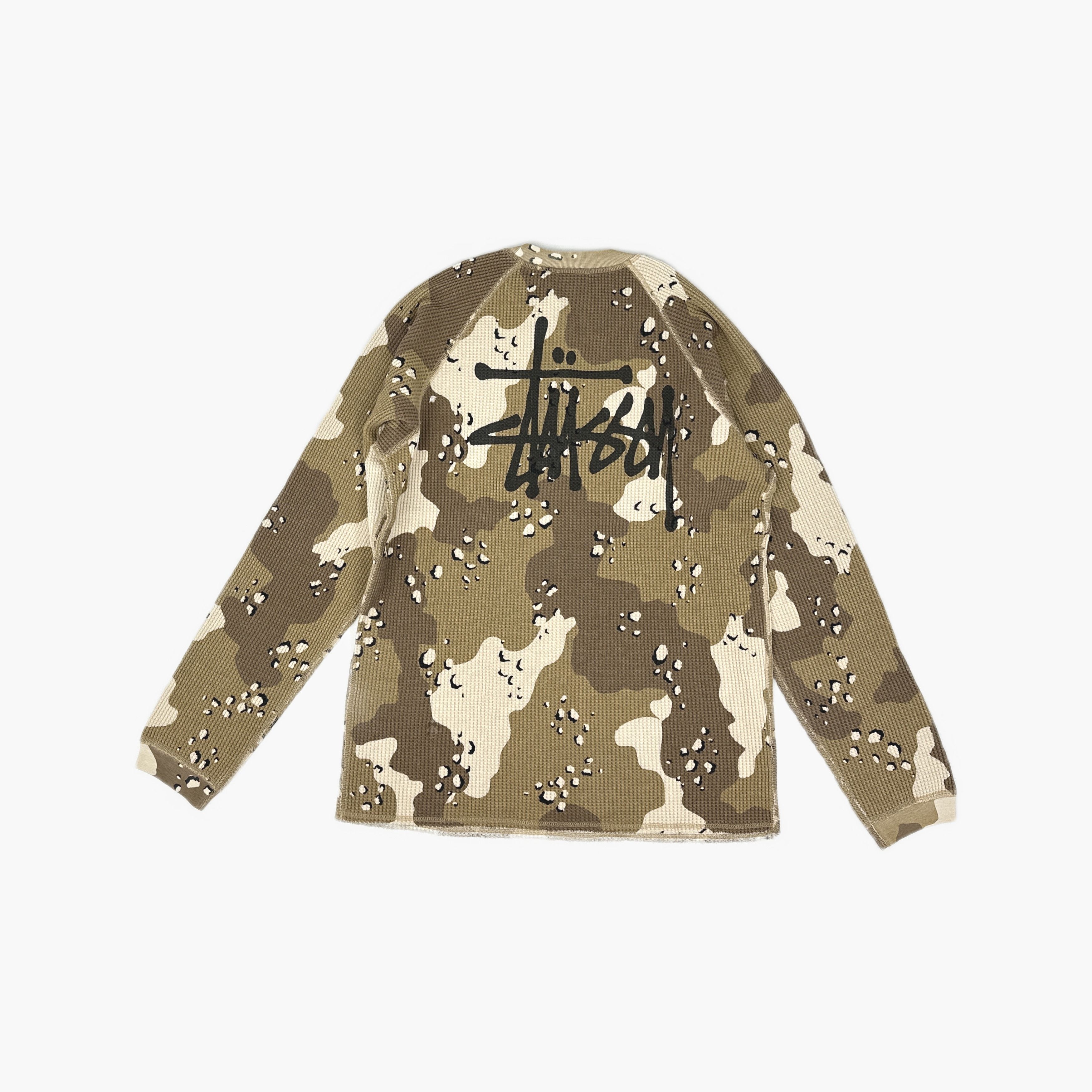 Stussy Stussy Camo Waffle Thermal Long Sleeve T-Shirt Size M Size US M / EU 48-50 / 2 - 2 Thumbnail