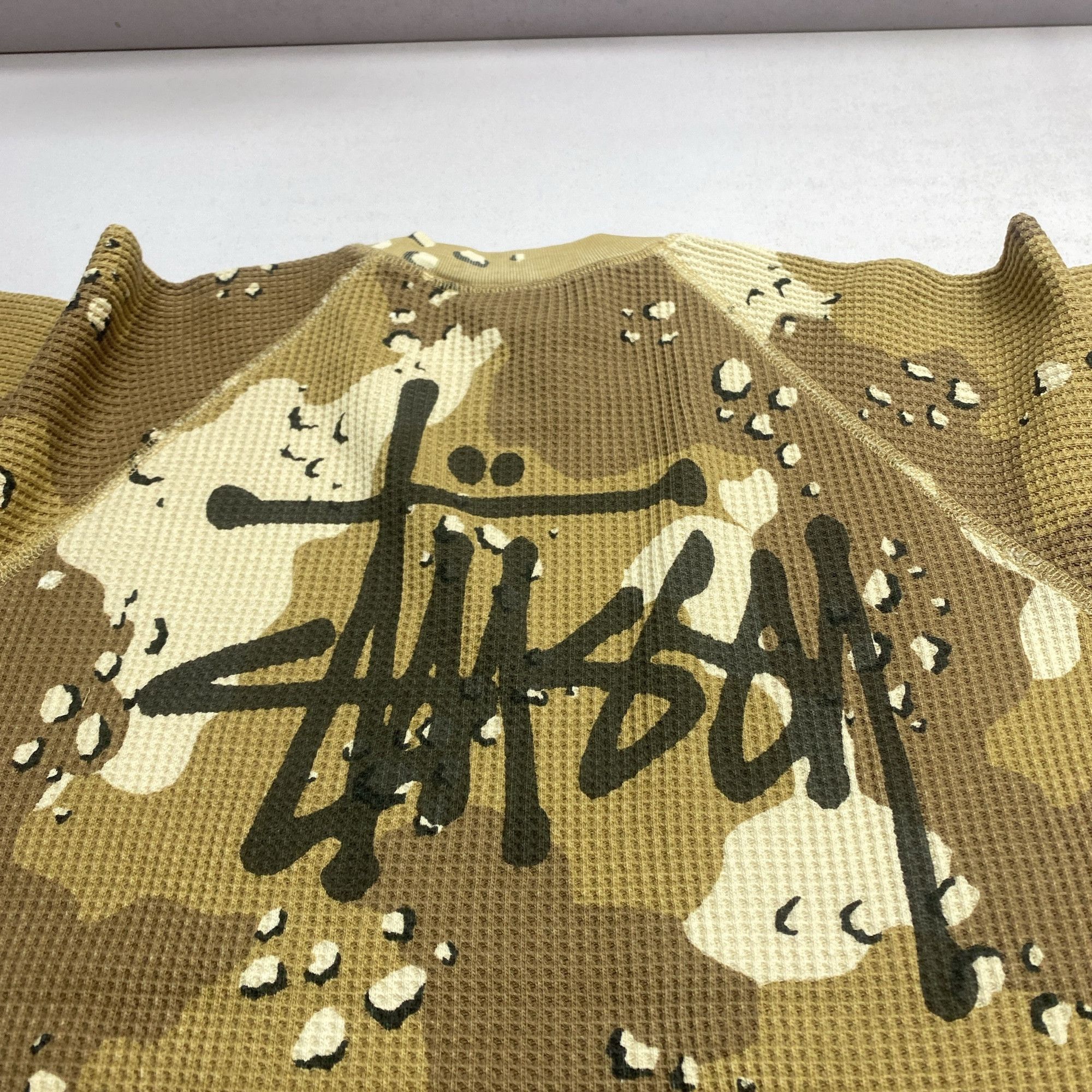 Stussy Stussy Camo Waffle Thermal Long Sleeve T-Shirt Size M Size US M / EU 48-50 / 2 - 3 Thumbnail