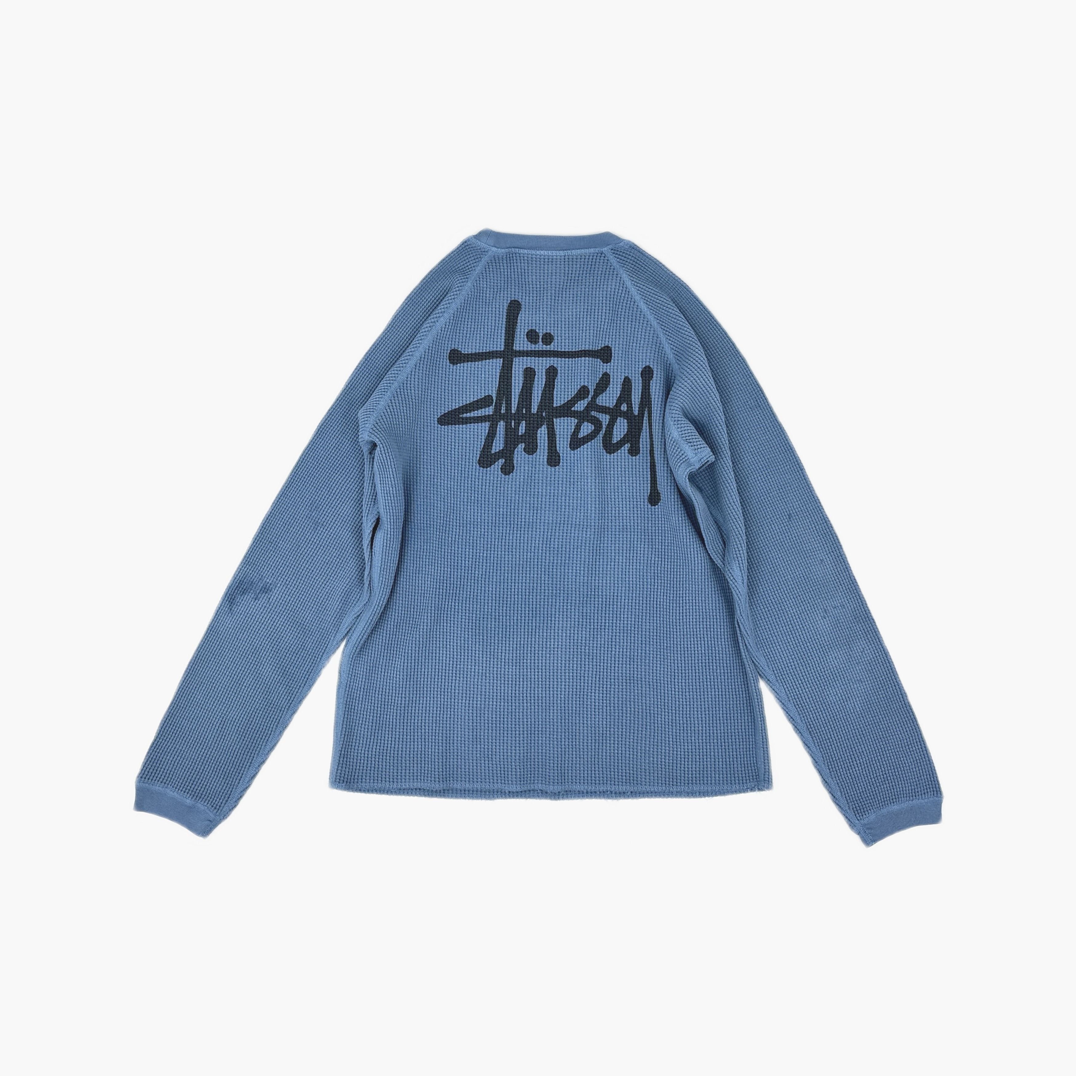 Stussy Stussy Logo Waffle Long Sleeve T-Shirt Size M Size US M / EU 48-50 / 2 - 2 Thumbnail