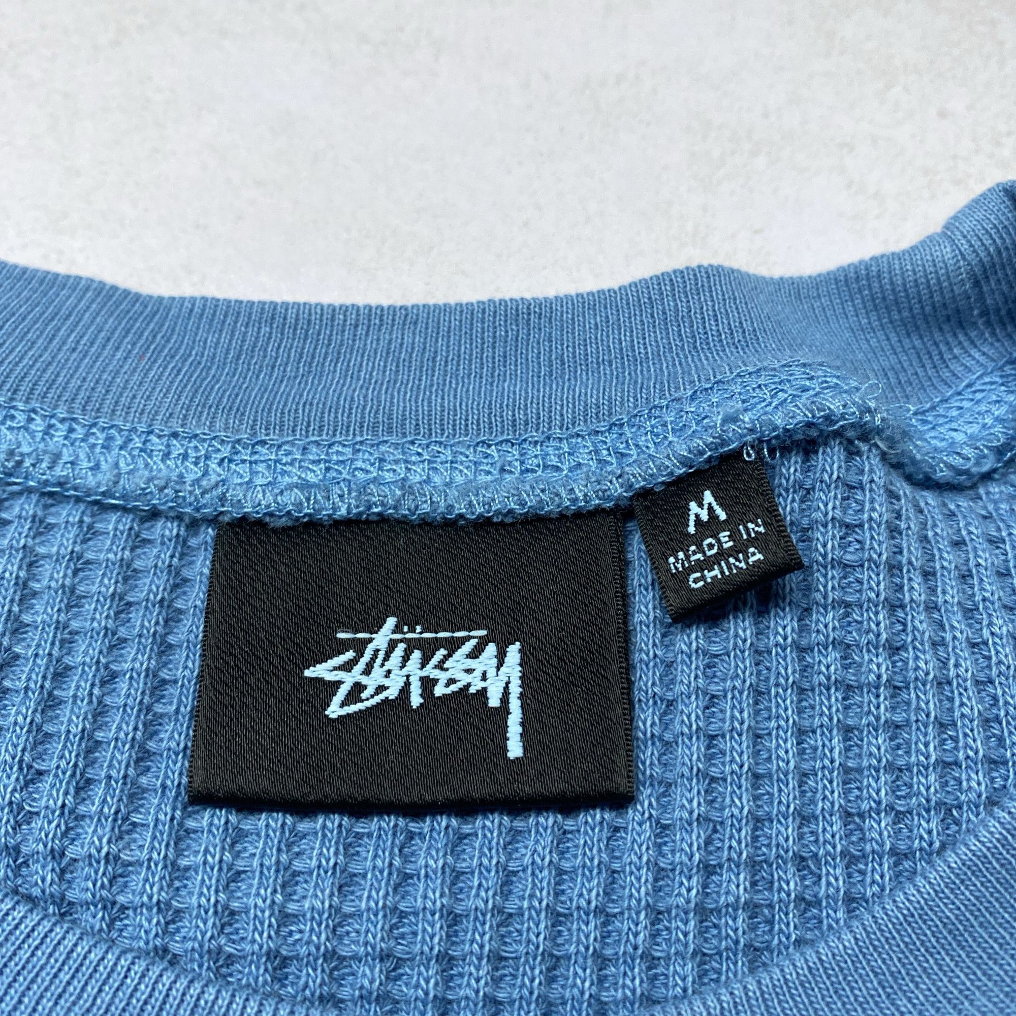 Stussy Stussy Logo Waffle Long Sleeve T-Shirt Size M Size US M / EU 48-50 / 2 - 5 Thumbnail