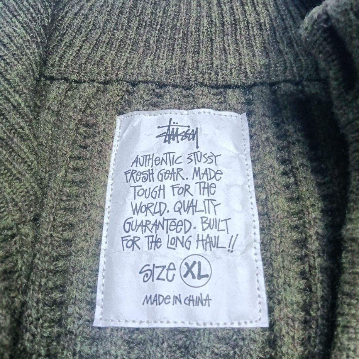 Stussy Stussy Elbow Patch Zip Knit Sweater XL Size US XL / EU 56 / 4 - 4 Thumbnail