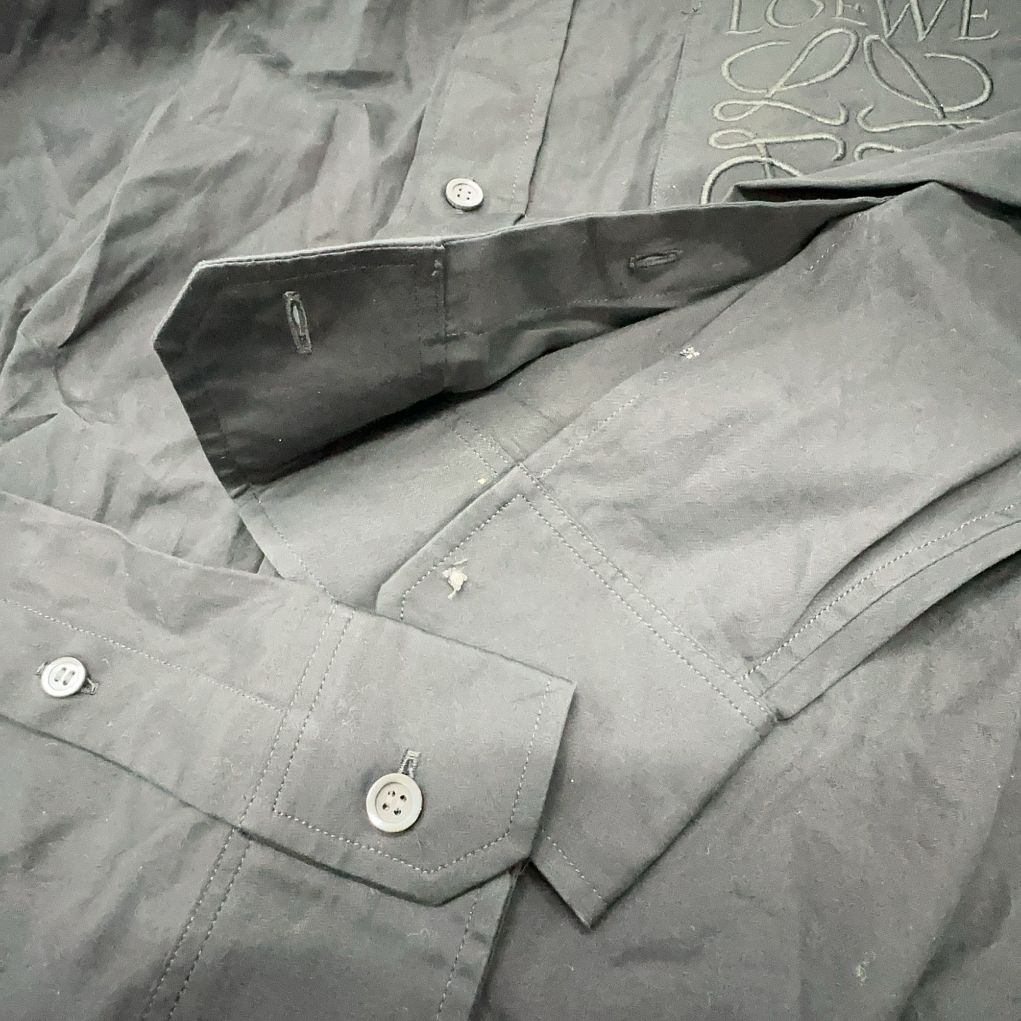 Loewe Loewe Logo Embroidered Button Up Shirt Black Size L Size US L / EU 52-54 / 3 - 5 Thumbnail