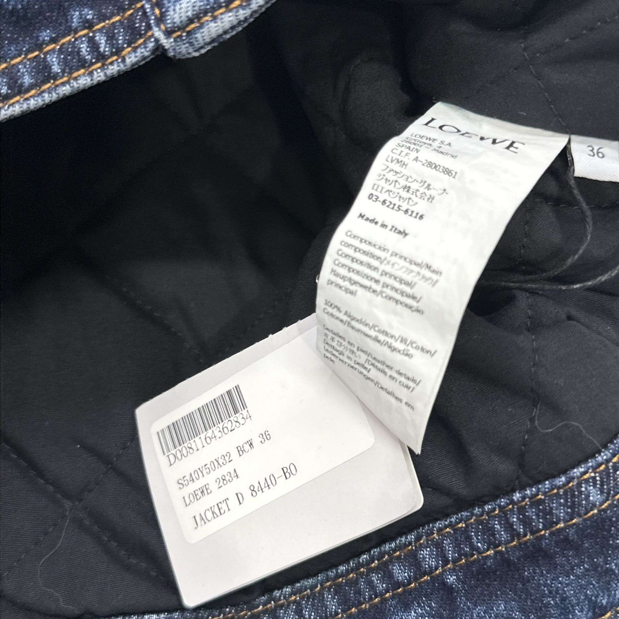 Loewe Loewe Washed Denim Jacket Size 36 Size XS / US 0-2 / IT 36-38 - 5 Thumbnail