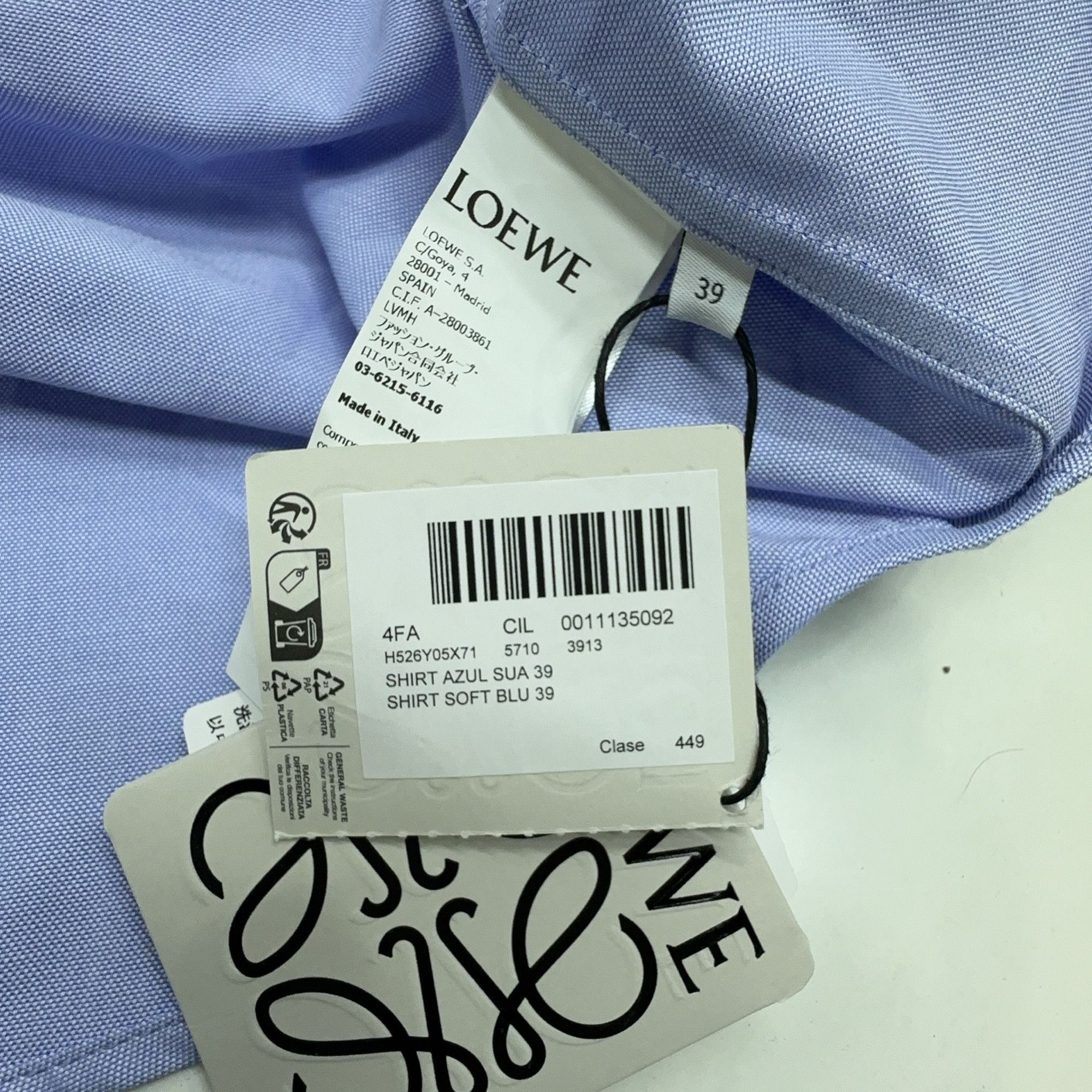 Loewe Loewe Embroidered Logo Button Up Shirt Size 39 Size US M / EU 48-50 / 2 - 4 Thumbnail