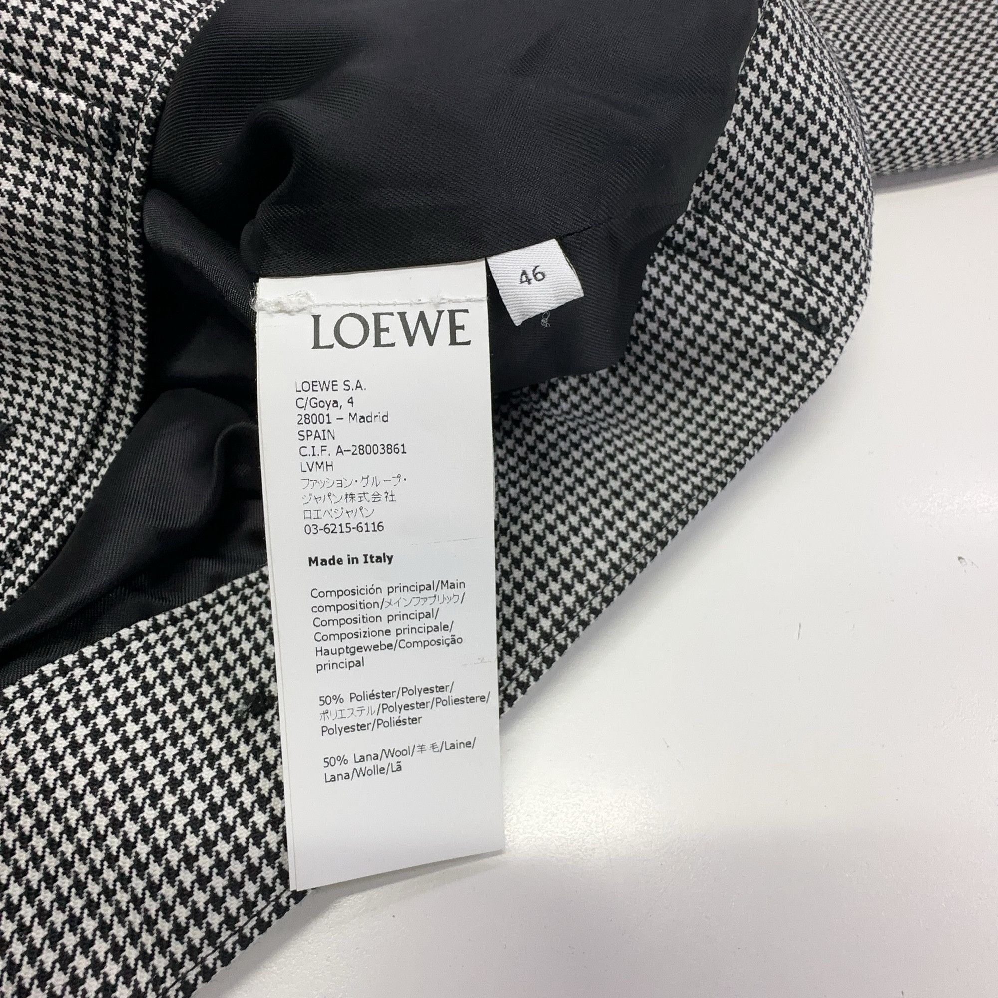 Loewe LOEWE Houndstooth Zip Jacket Size 46 Size US S / EU 44-46 / 1 - 4 Thumbnail