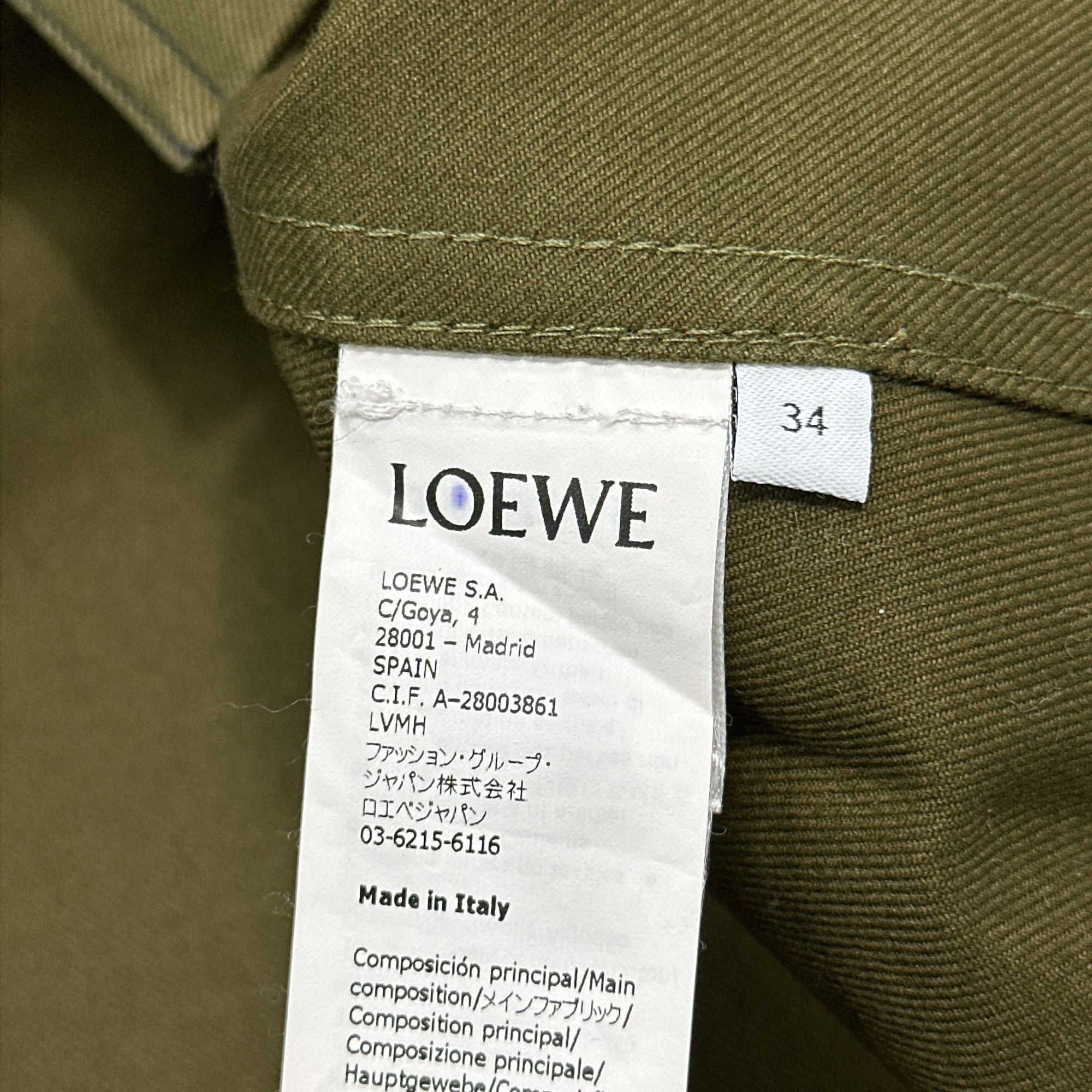 Loewe Loewe Canvas Military Jacket Size 34 Size XXS / US 00 / IT 34 - 4 Thumbnail
