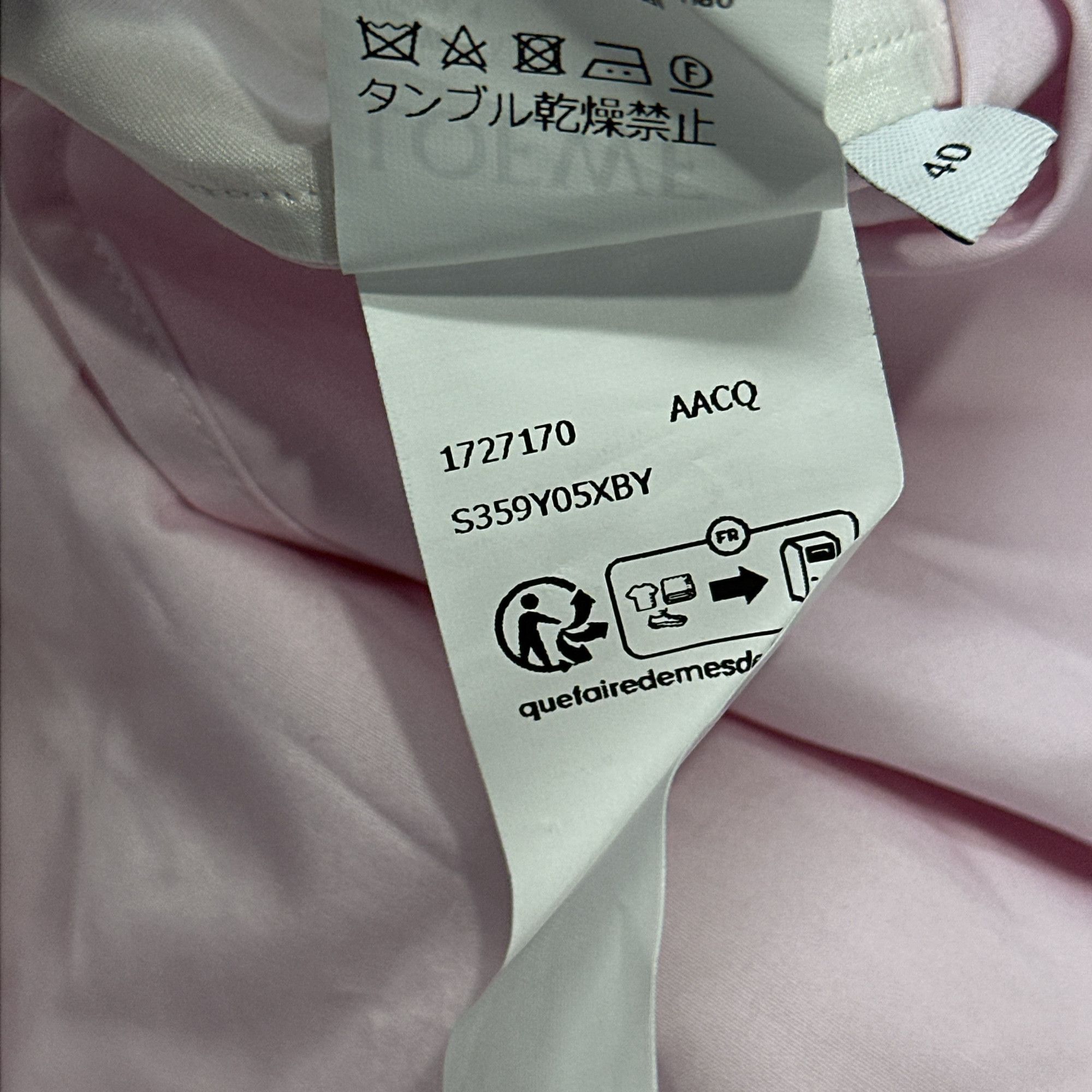 Loewe Loewe Pink Cotton Blend Button Up Shirt Size 40 Size S / US 4 / IT 40 - 6 Thumbnail