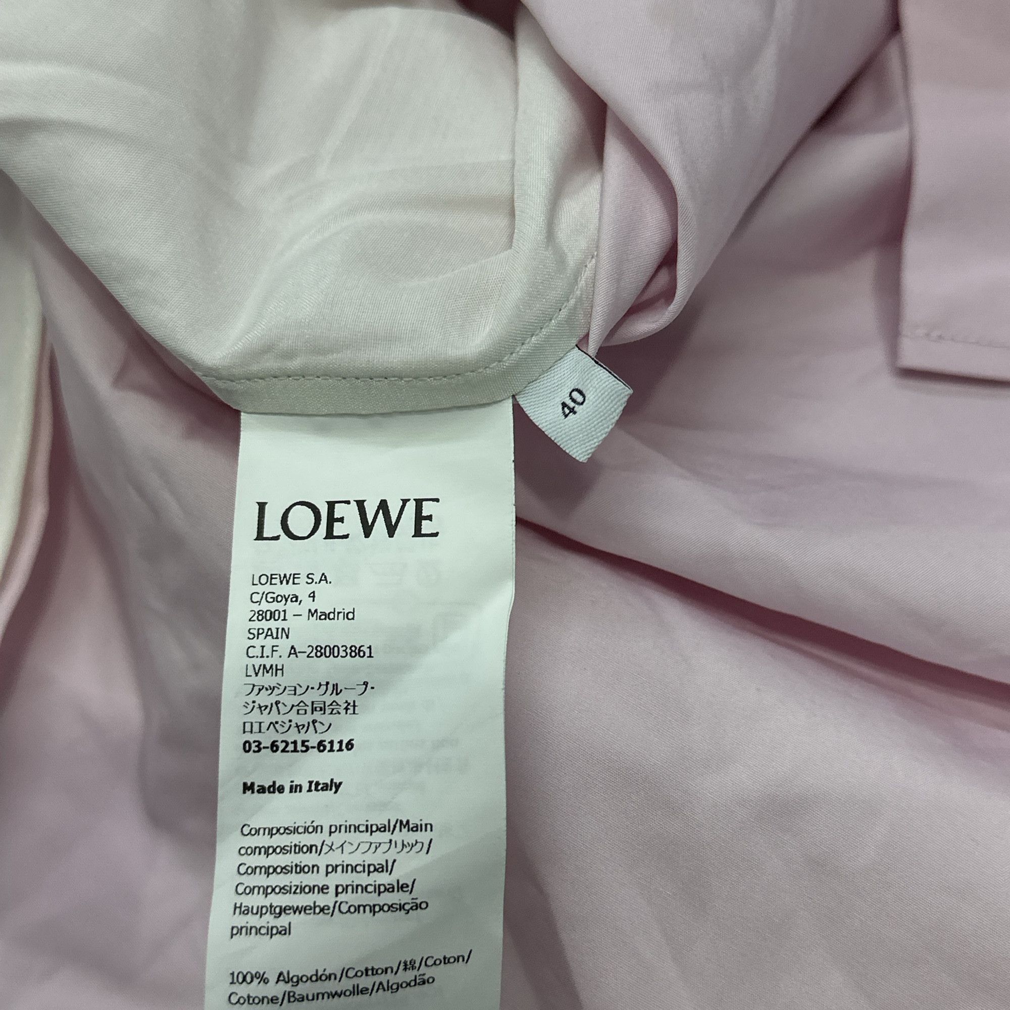 Loewe Loewe Pink Cotton Blend Button Up Shirt Size 40 Size S / US 4 / IT 40 - 5 Thumbnail