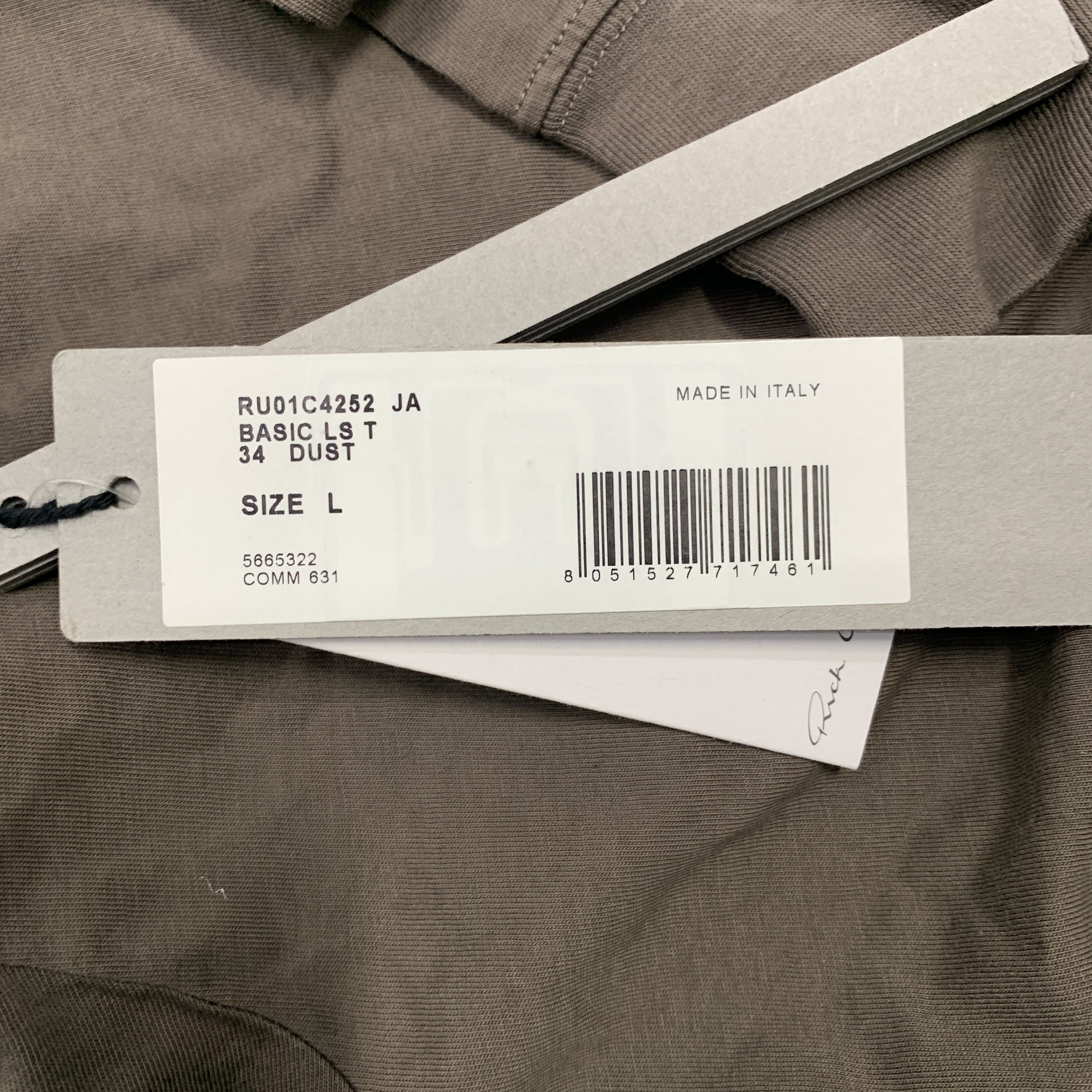 Rick Owens Rick Owens Dust Basic Long Sleeve T-Shirt Size L Size US L / EU 52-54 / 3 - 2 Thumbnail