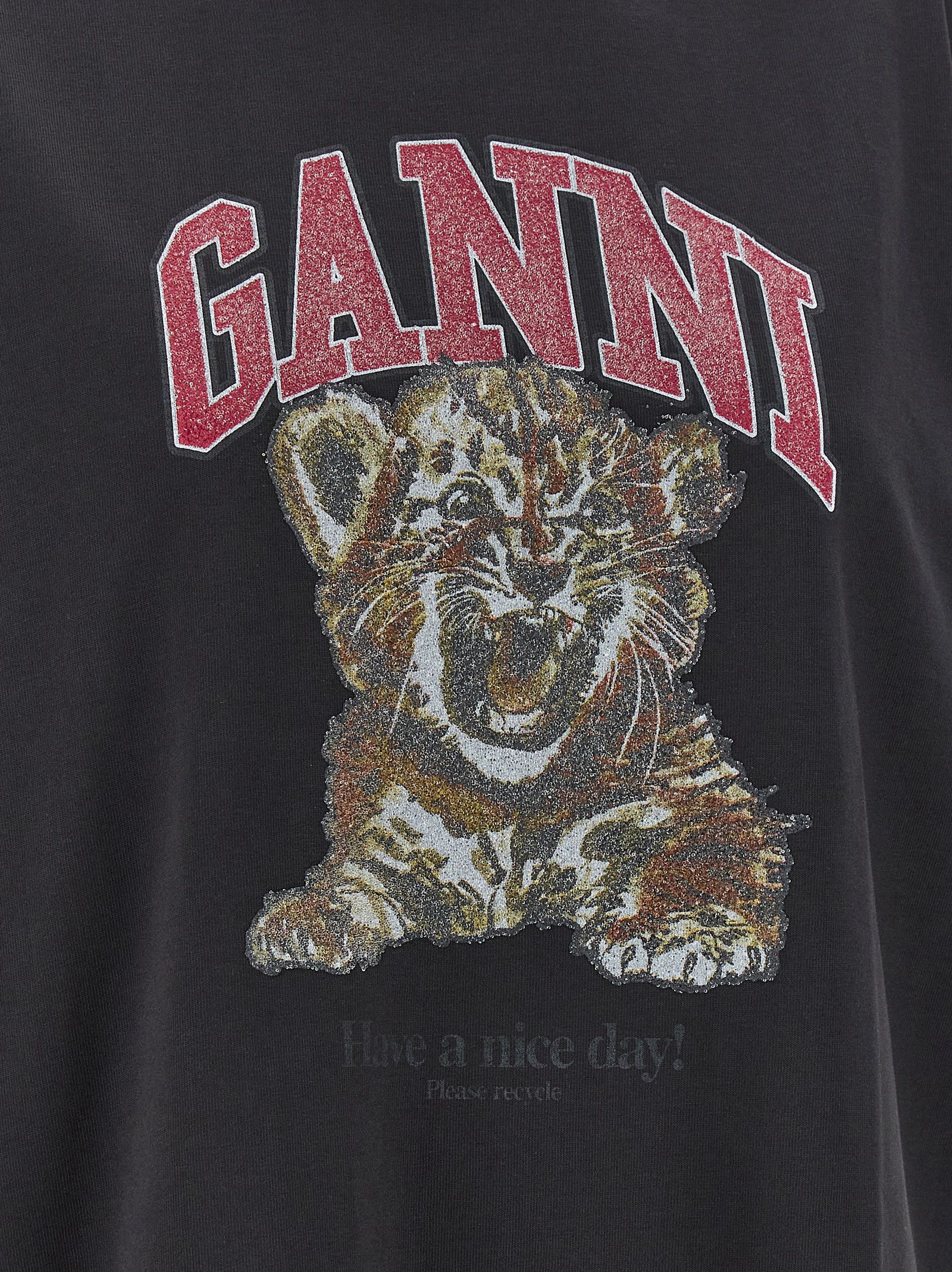 Ganni 'Tiger' T-Shirt Size L / US 10 / IT 46 - 4 Thumbnail