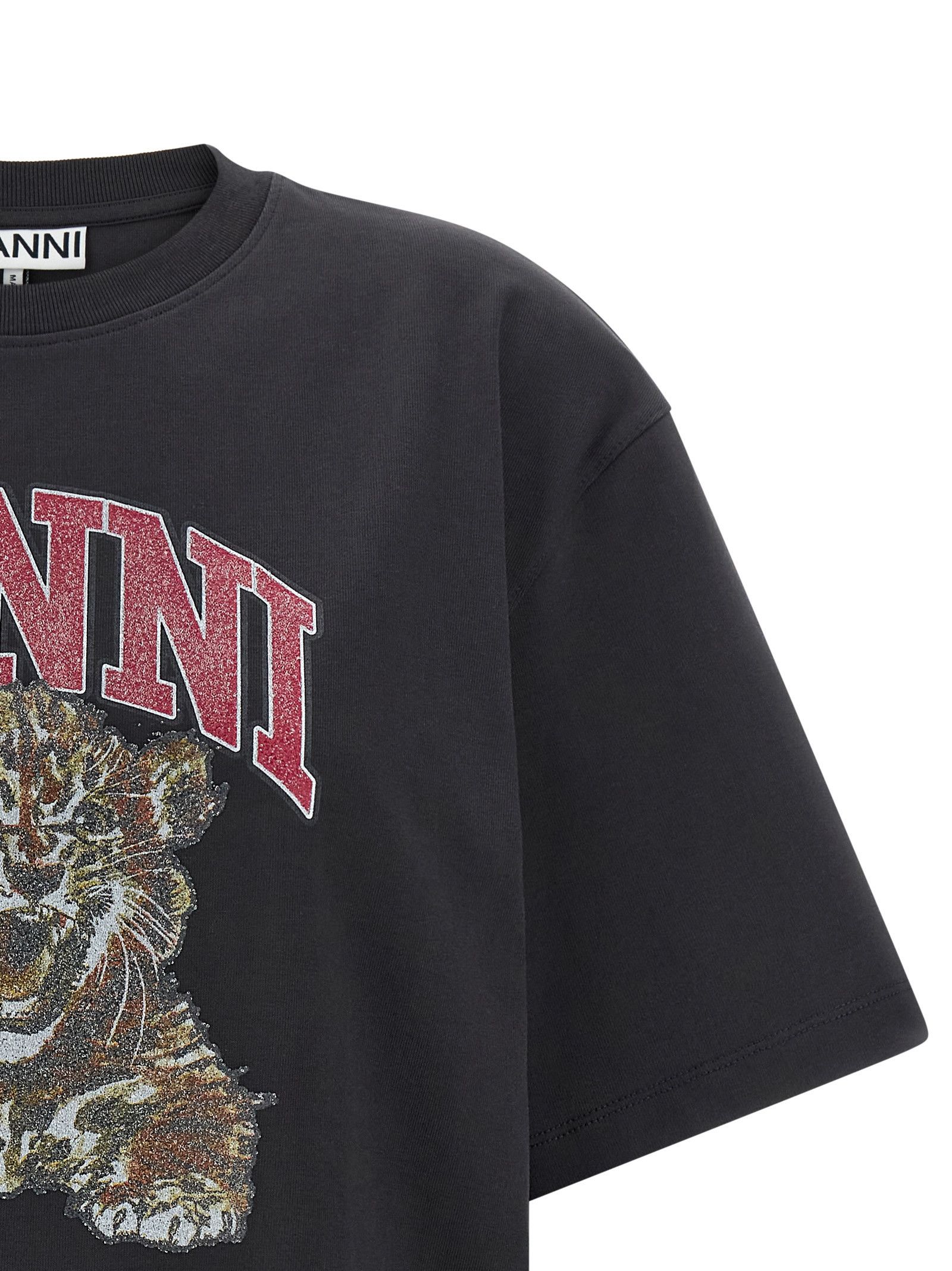 Ganni 'Tiger' T-Shirt Size L / US 10 / IT 46 - 3 Thumbnail