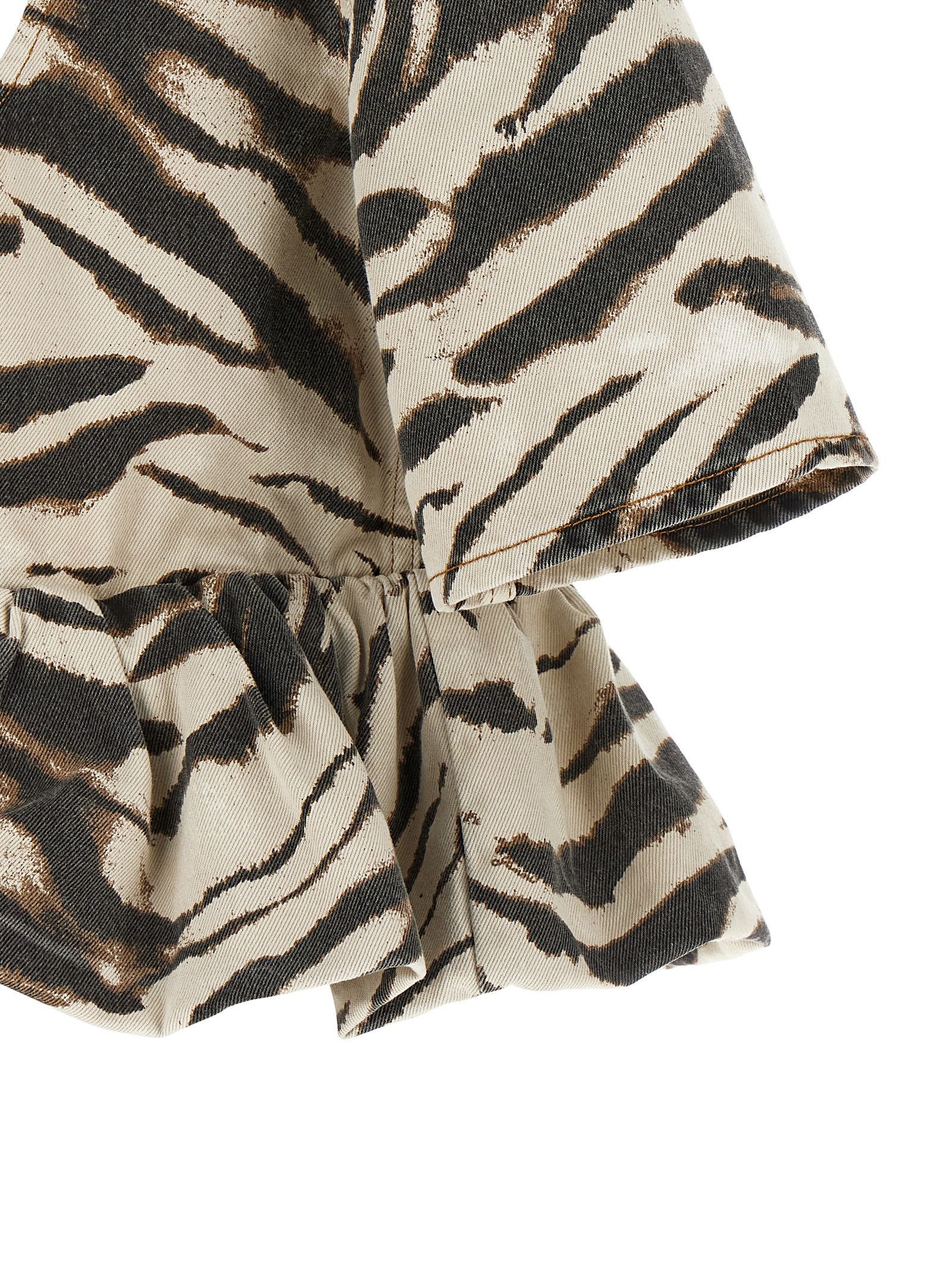Ganni 'Zebra Denim' Top Size XXS / US 00 / IT 34 - 4 Thumbnail