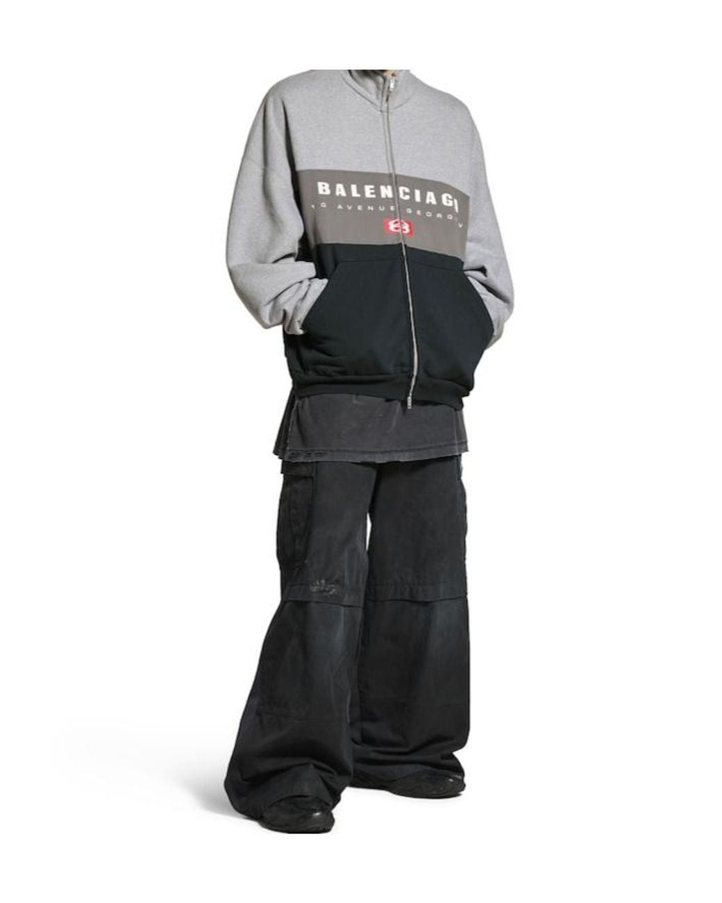 Balenciaga Balenciaga Unity Sport Zip-Up Jacket in Gray Size US S / EU 44-46 / 1 - 2 Thumbnail