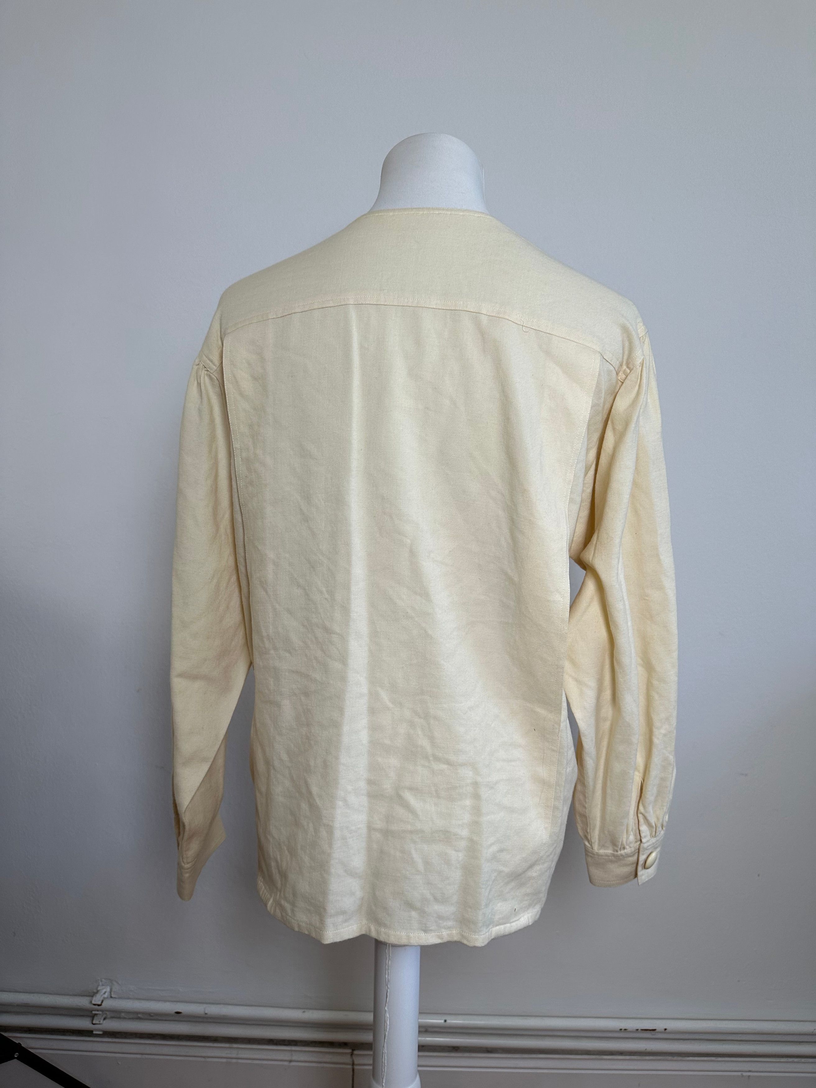 Dior Vintage Wool Cotton Blouse Cream S Size S / US 4 / IT 40 - 12 Thumbnail
