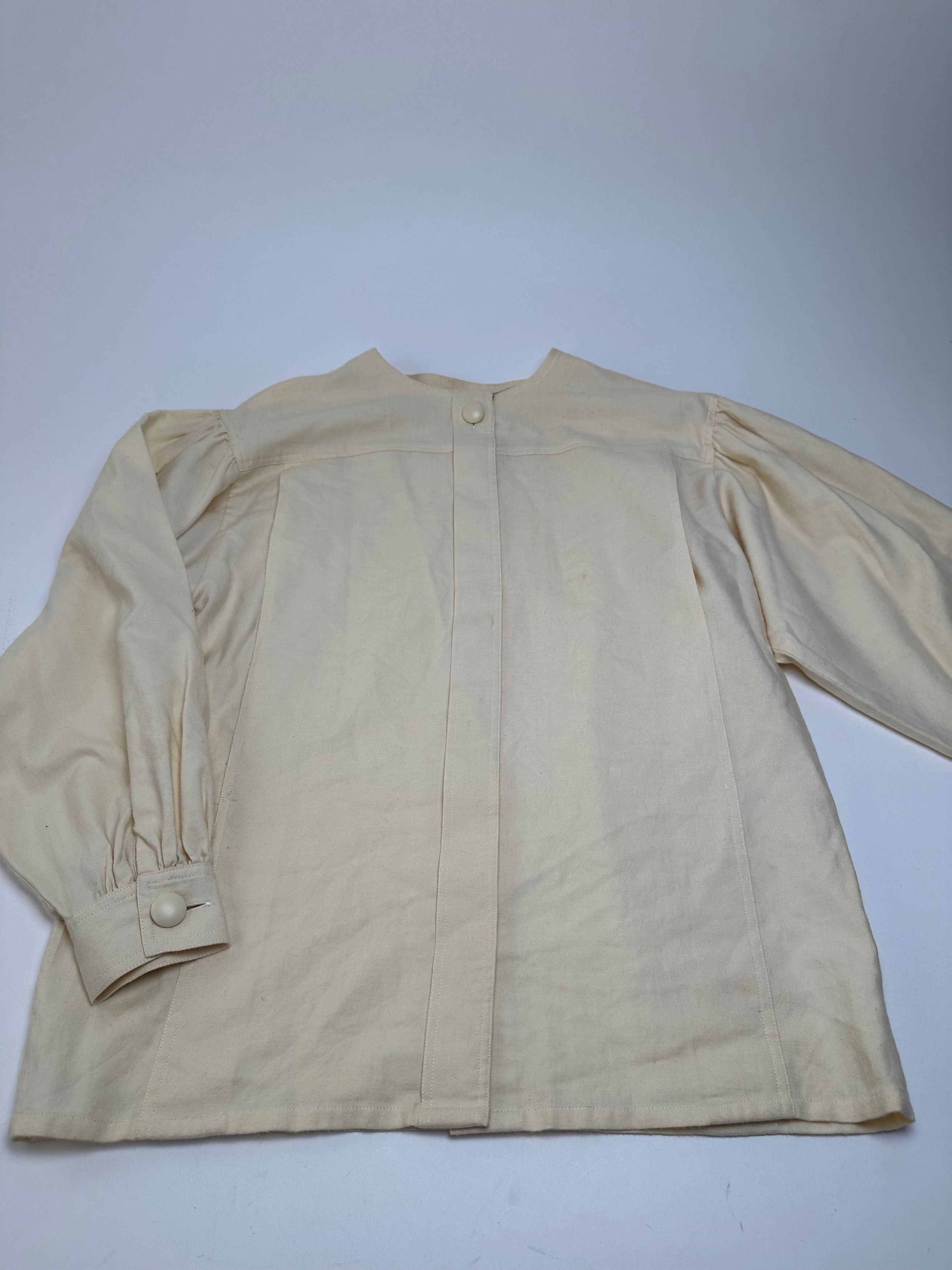 Dior Vintage Wool Cotton Blouse Cream S Size S / US 4 / IT 40 - 5 Thumbnail