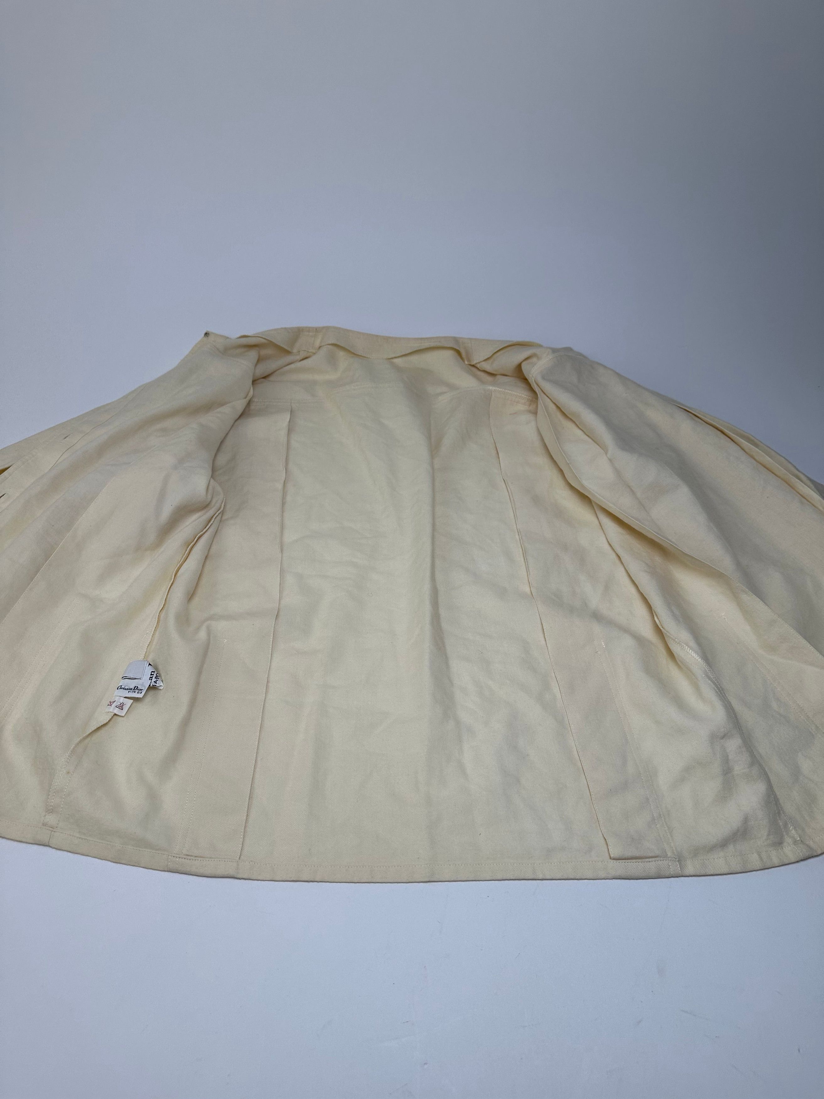 Dior Vintage Wool Cotton Blouse Cream S Size S / US 4 / IT 40 - 7 Thumbnail