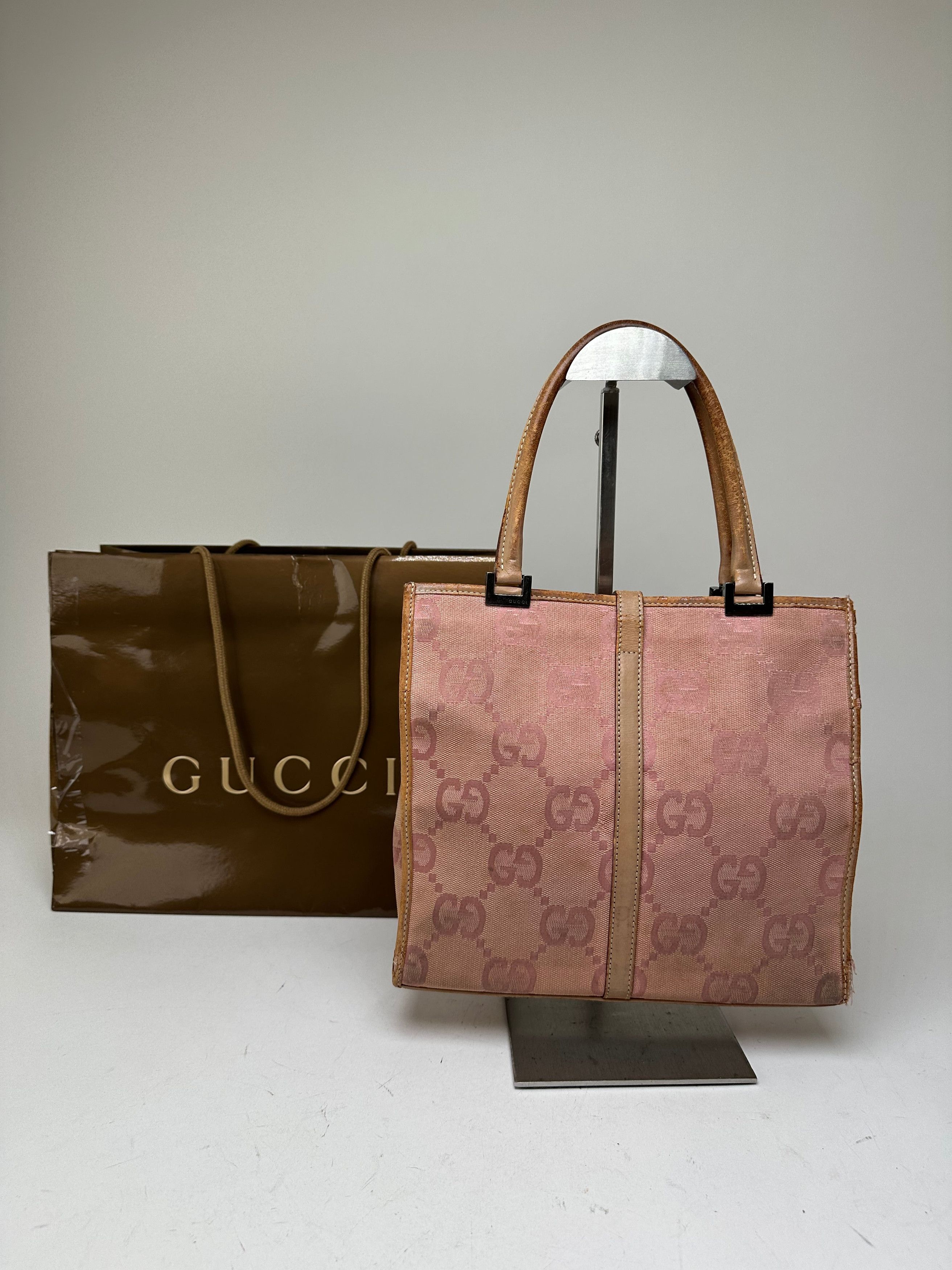 Gucci Vintage GG Canvas Handbag Pink Size ONE SIZE - 2 Thumbnail