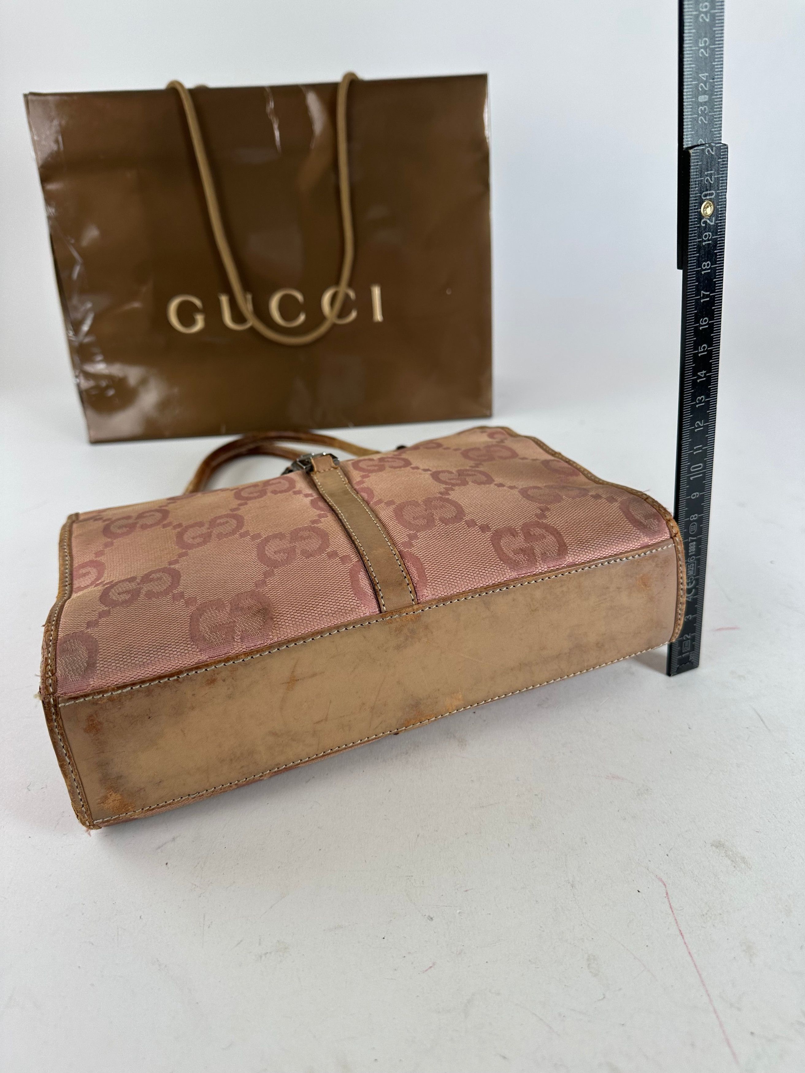 Gucci Vintage GG Canvas Handbag Pink Size ONE SIZE - 12 Thumbnail
