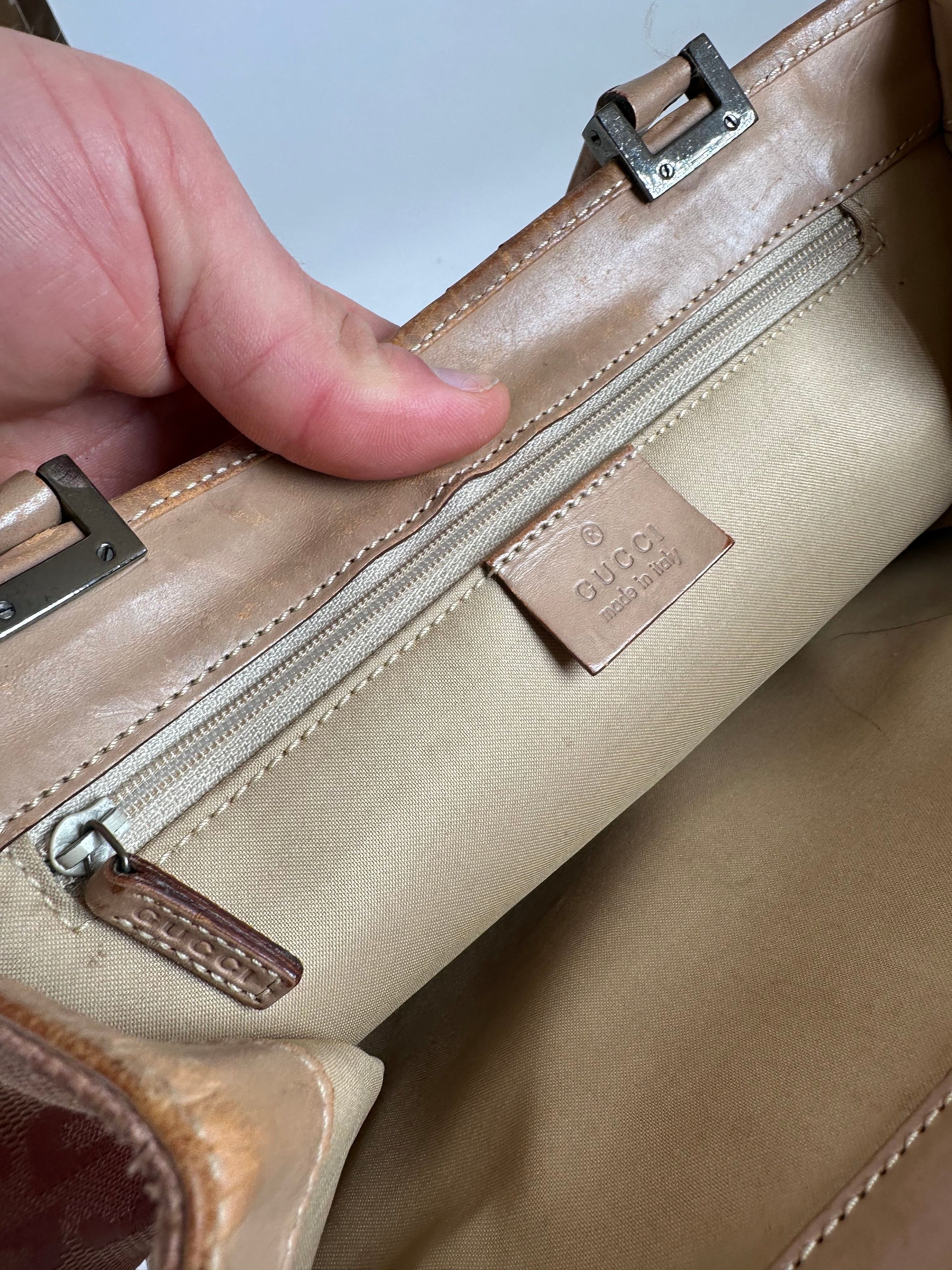 Gucci Vintage GG Canvas Handbag Pink Size ONE SIZE - 4 Thumbnail