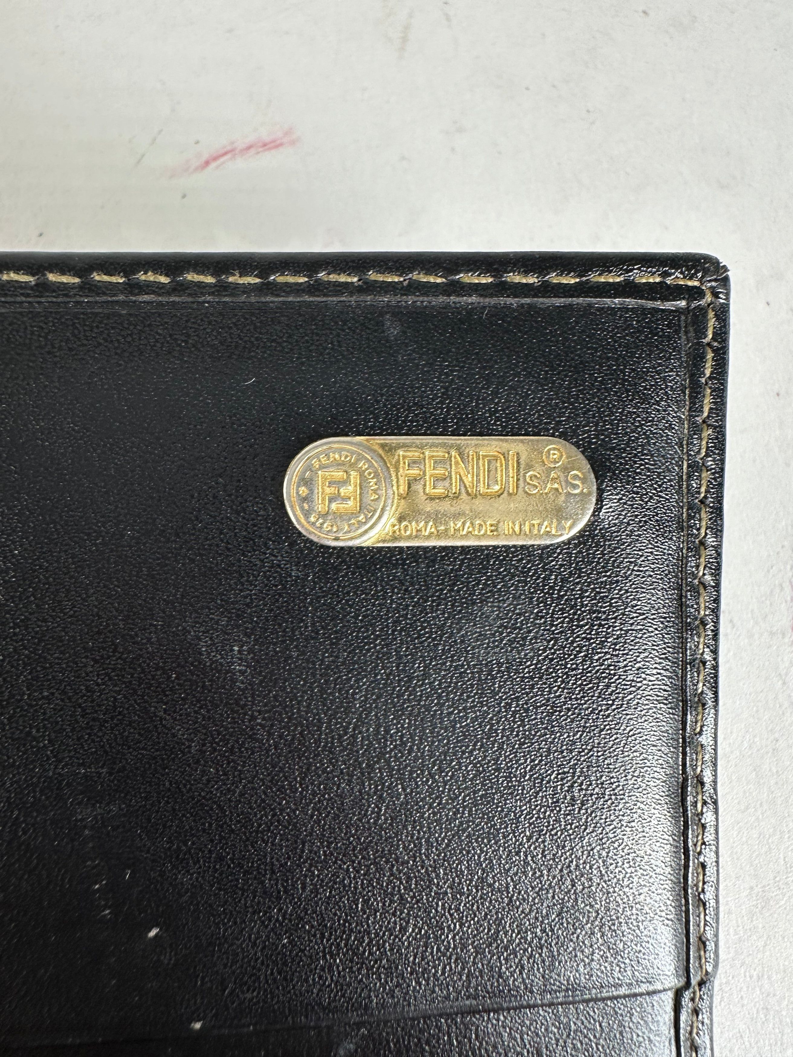 Fendi Vintage Pequin Stripe Long Wallet Canvas Brown Size ONE SIZE - 6 Thumbnail