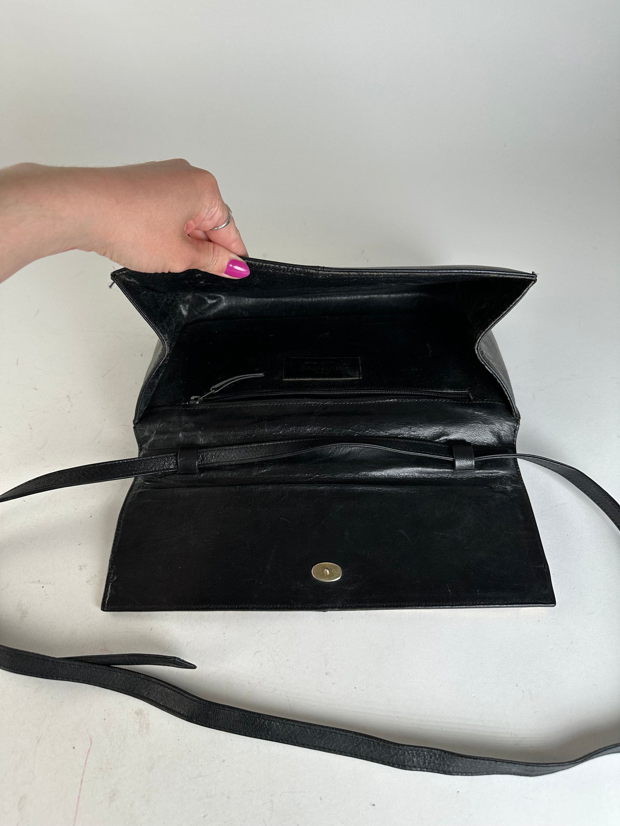 Givenchy Vintage Shoulder Bag Leather Black Size ONE SIZE - 3 Thumbnail
