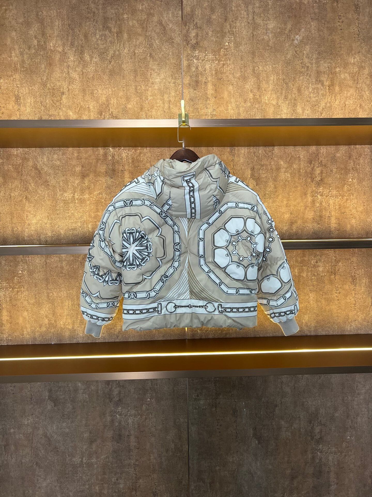 Hermes Hermes New Chain Print Down Jacket Size XXS / US 00 / IT 34 - 2 Thumbnail