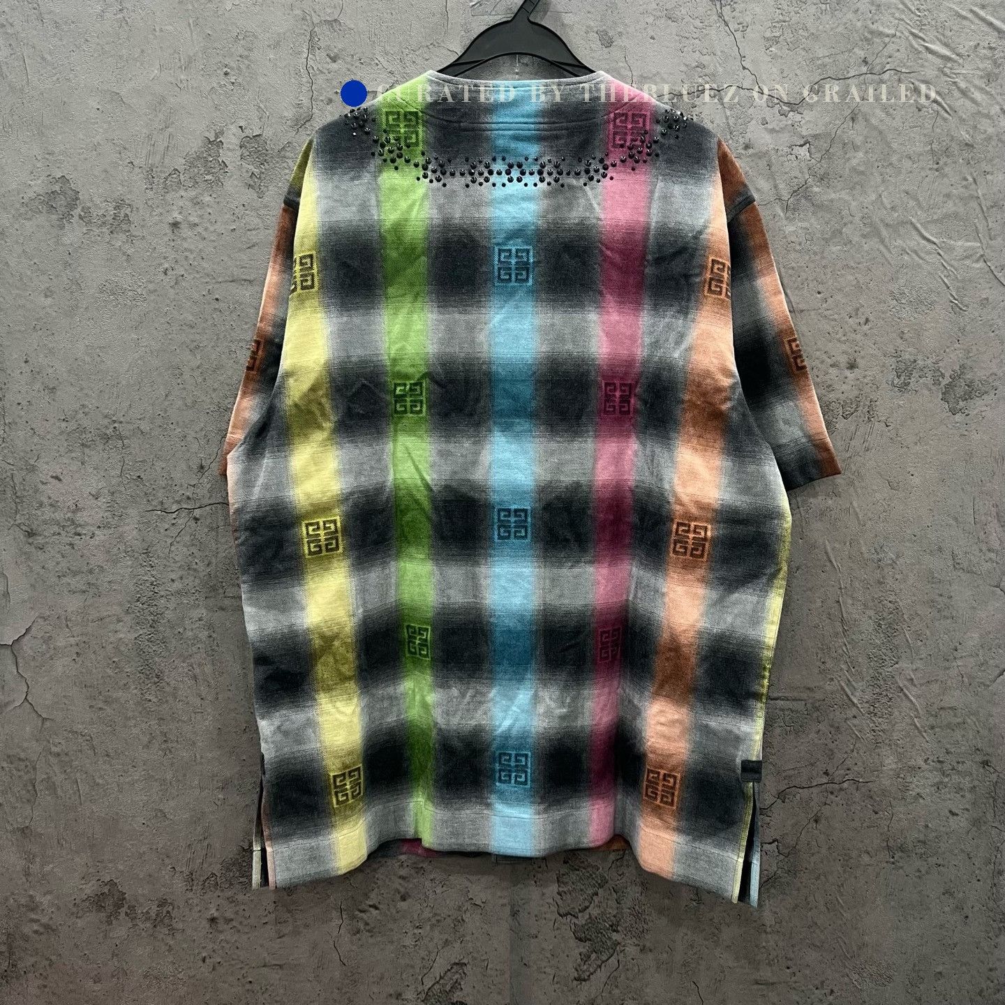 Givenchy Givenchy Rainbow Plaid Rhinestone Baseball Shirt Size M / US 6-8 / IT 42-44 - 2 Thumbnail