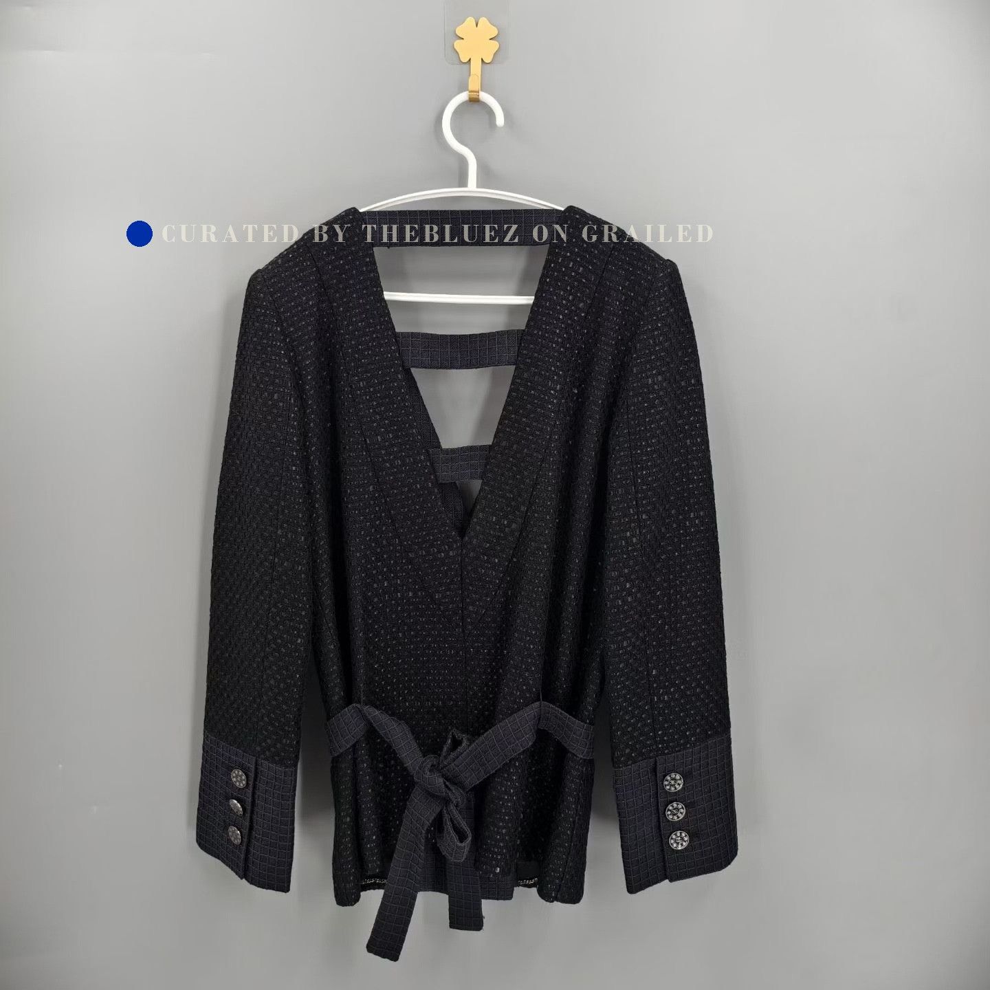 Chanel Chanel Seoul Collection Black Tweed Open Back Jacket Size S / US 4 / IT 40 - 2 Thumbnail
