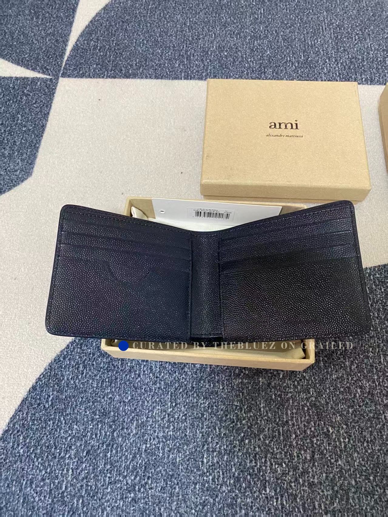 AMI Ami Double-Fold Logo Multi-Card Wallet Size ONE SIZE - 2 Thumbnail
