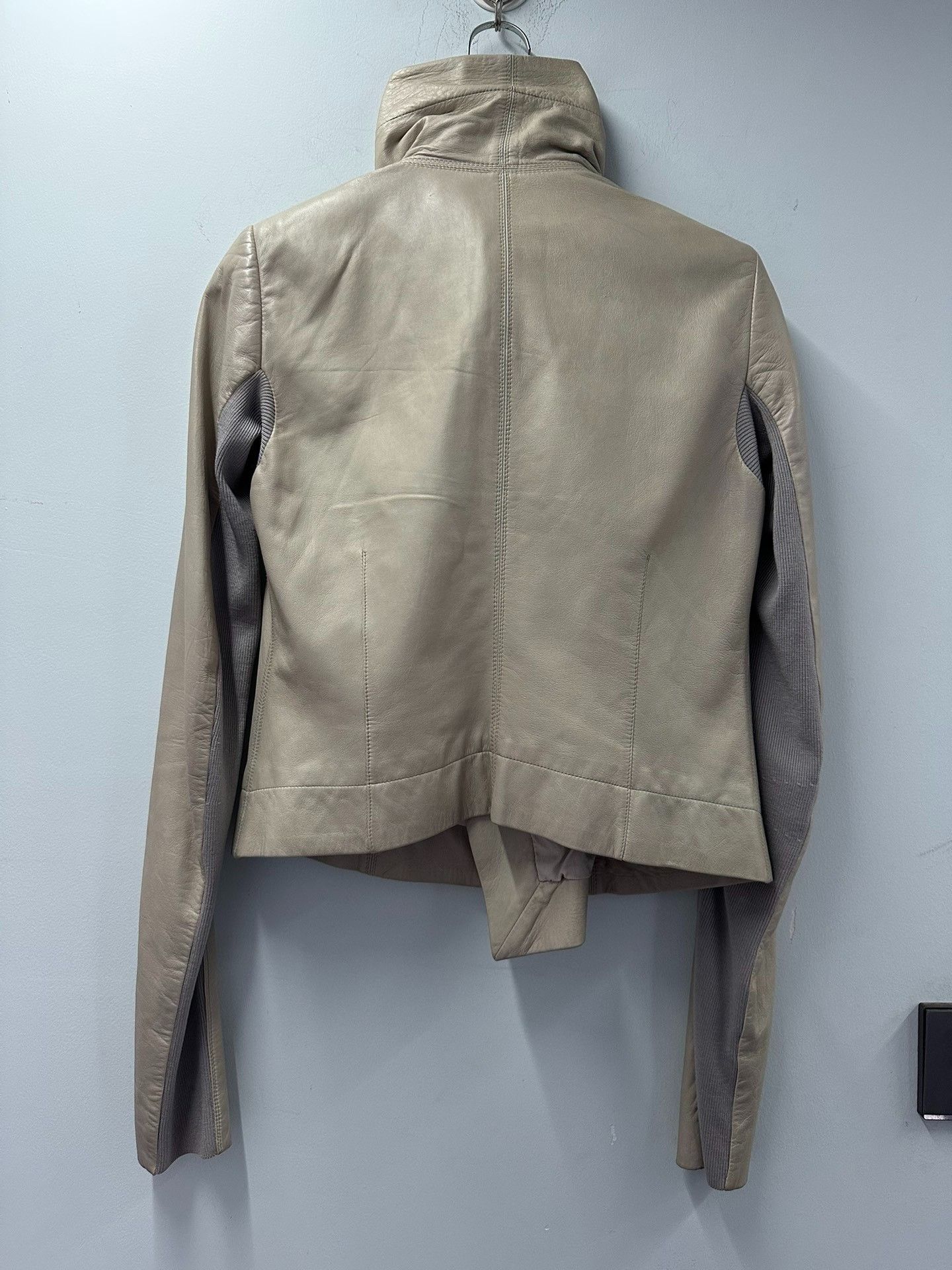 Rick Owens Rick Owens Ivory Leather Biker Jacket Size M / US 6-8 / IT 42-44 - 3 Thumbnail