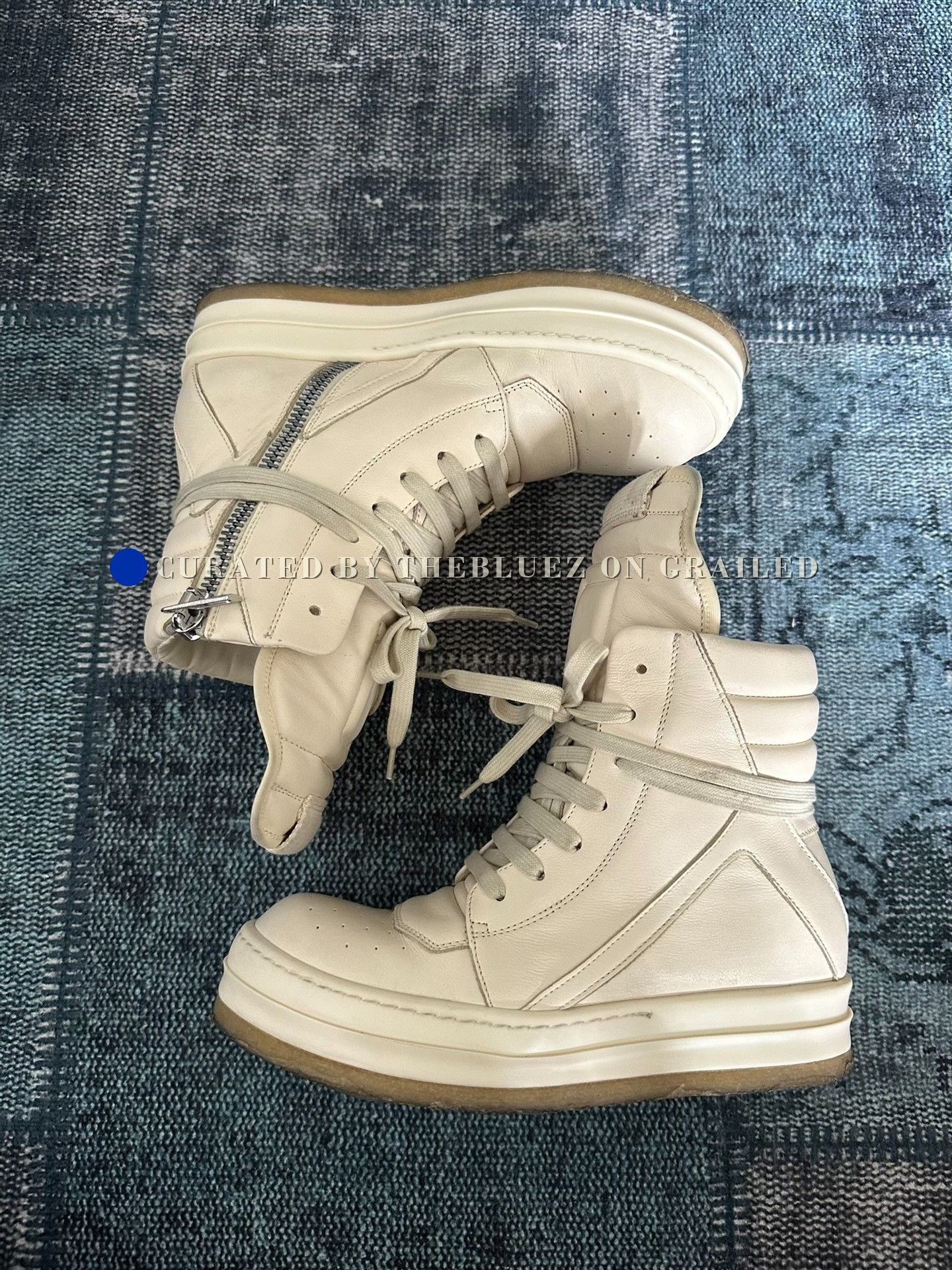 Rick Owens Rick Owens White Inverted Triangle Sneakers Size US 6 / IT 36 - 2 Thumbnail