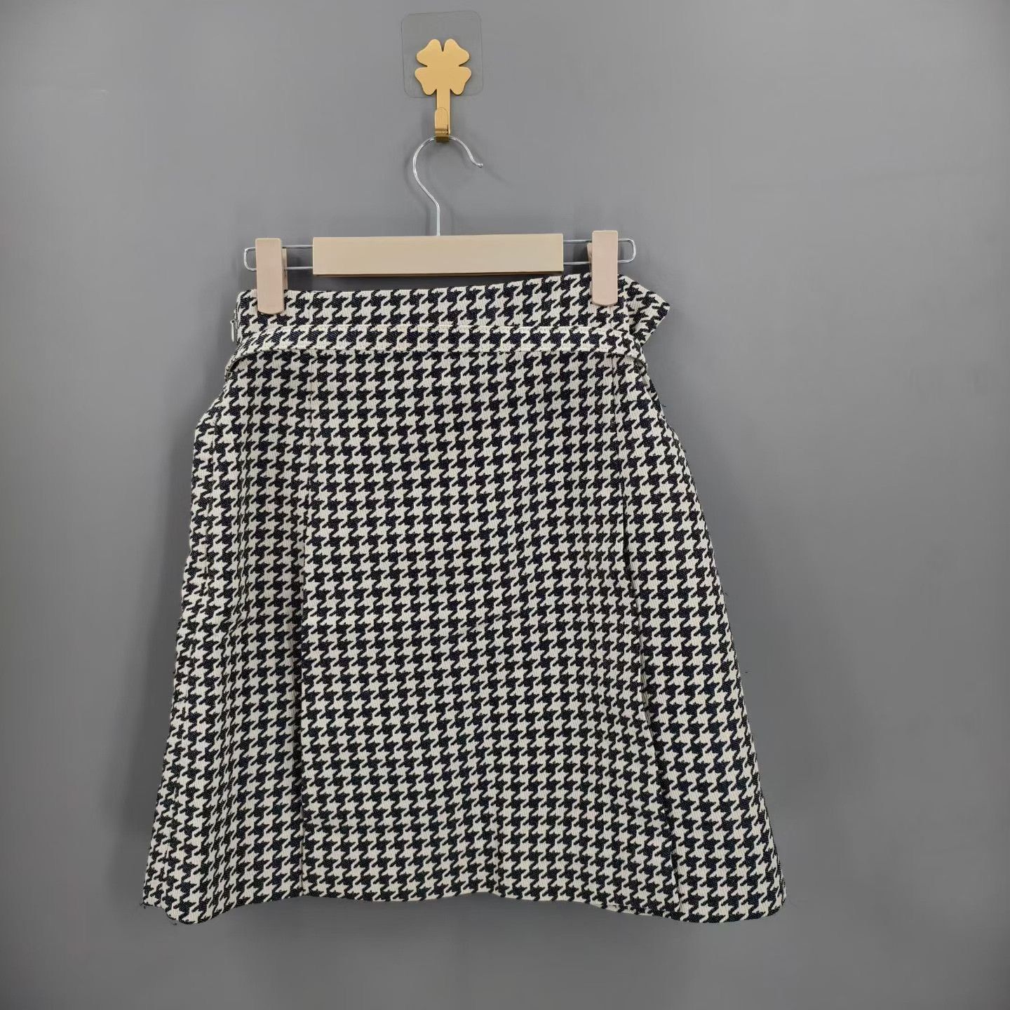 Dior Dior Houndstooth Belted Skirt Size 40" / US 18 - 2 Thumbnail