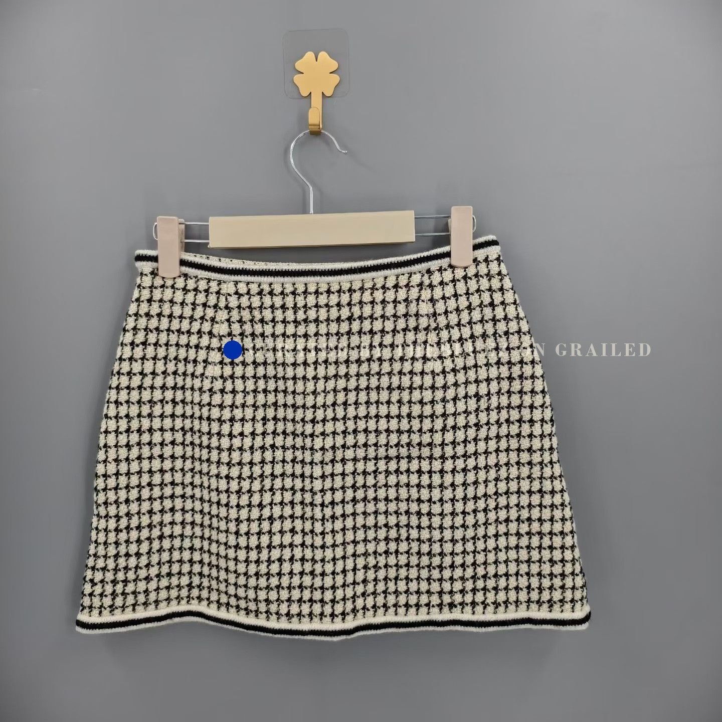 Miu Miu Miu Miu Houndstooth Tweed Skirt Size 40" / US 18 - 2 Thumbnail