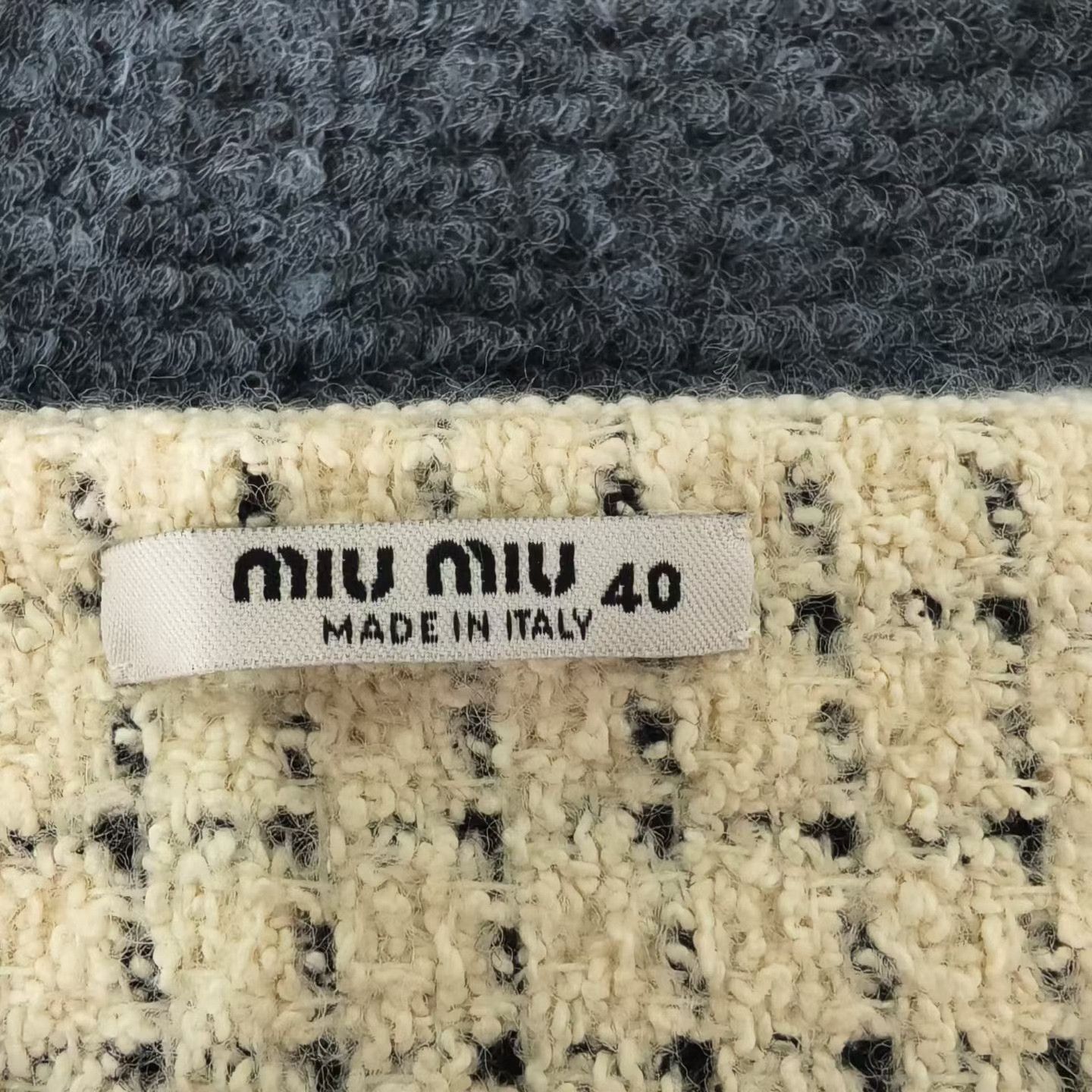 Miu Miu Miu Miu Houndstooth Tweed Skirt Size 40" / US 18 - 3 Thumbnail