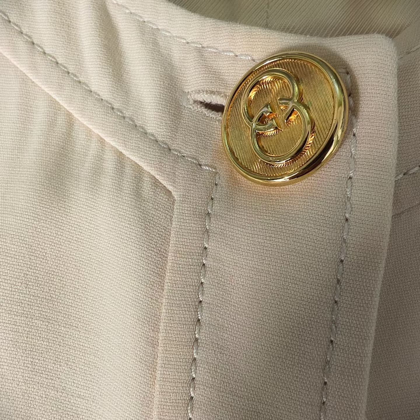Gucci GUCCI Beige Gold Buckle Belted Vest Dress Size S / US 4 / IT 40 - 3 Thumbnail