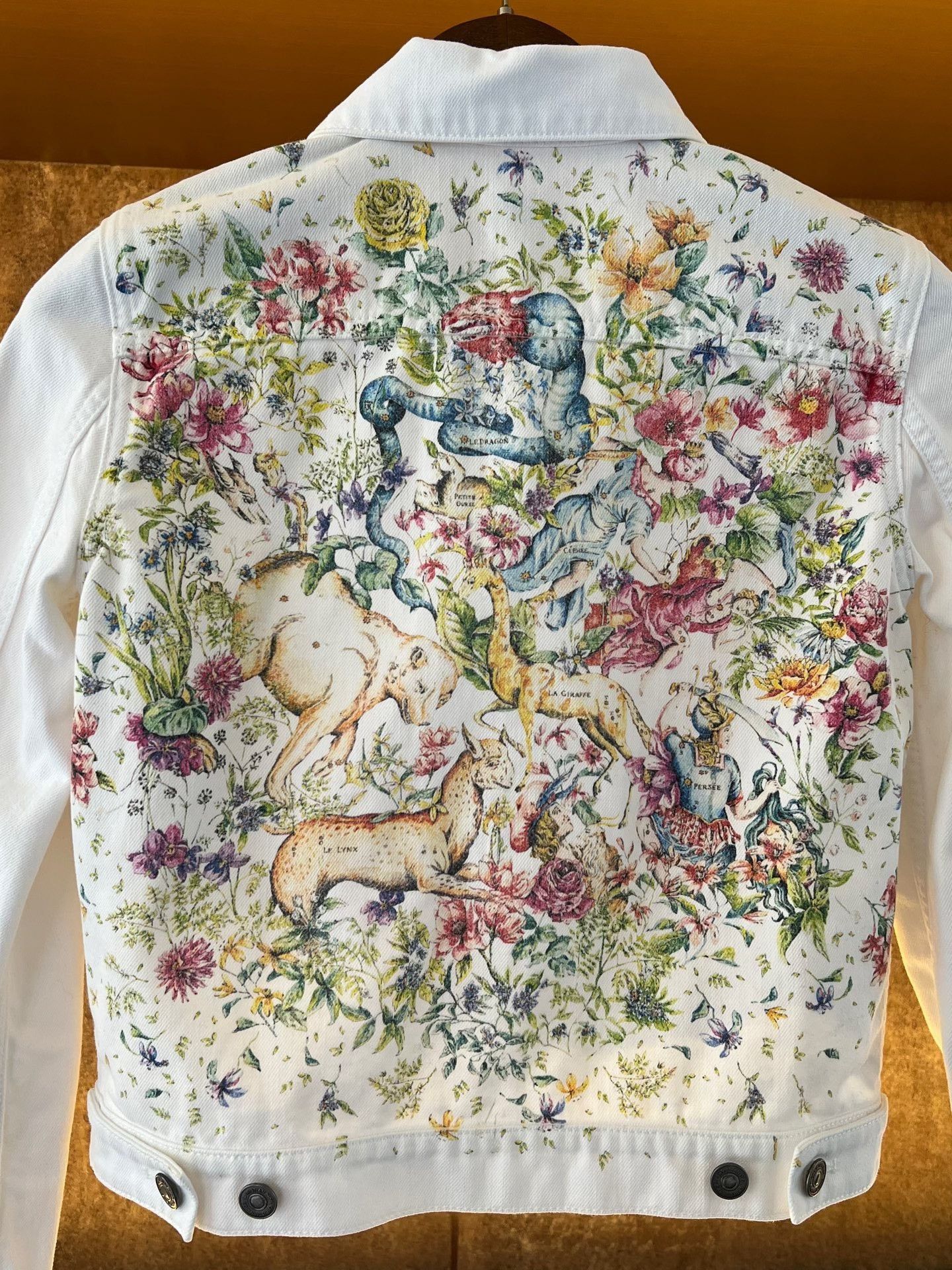 Dior Dior Back Zoo Floral Denim Jacket Size XXS / US 00 / IT 34 - 3 Thumbnail