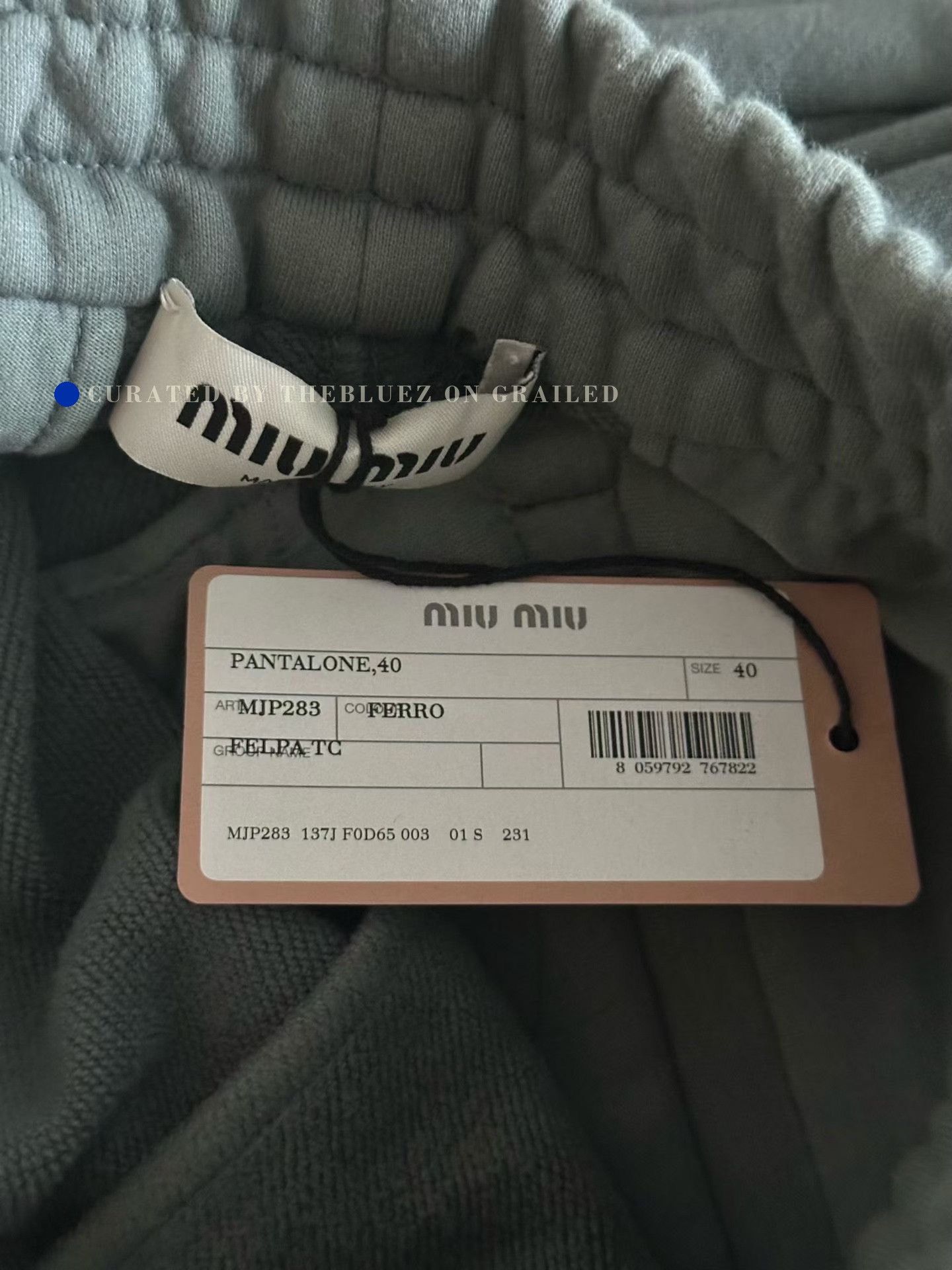 Miu Miu Miu Miu Gray Sweatpants Size 40" / US 18 - 4 Thumbnail
