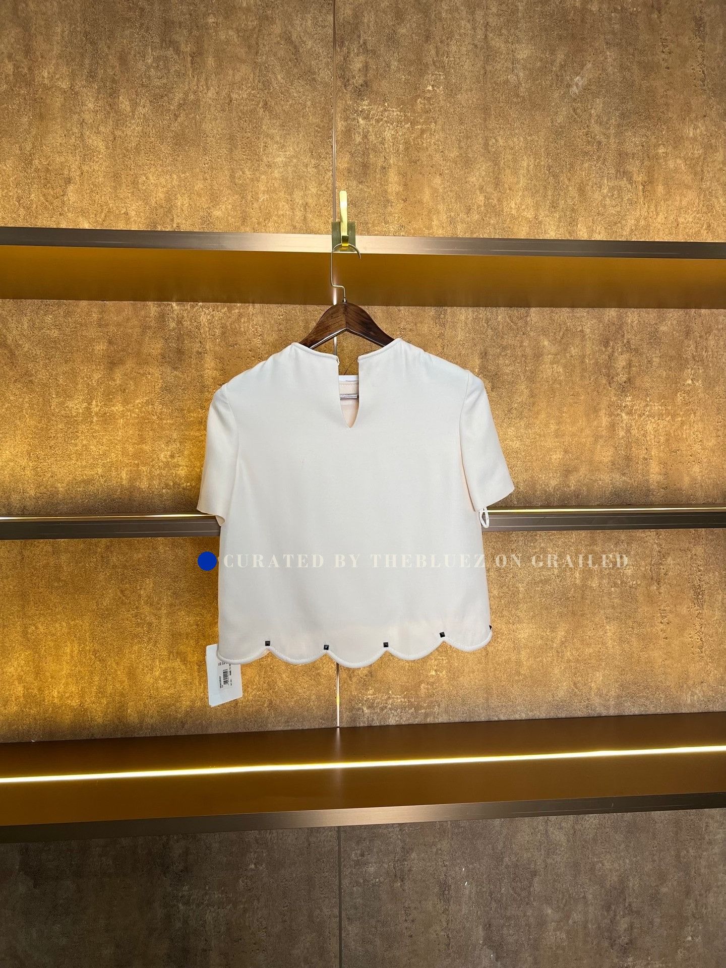 Valentino Valentino Milk White Studs Lace Top Size S / US 4 / IT 40 - 2 Thumbnail