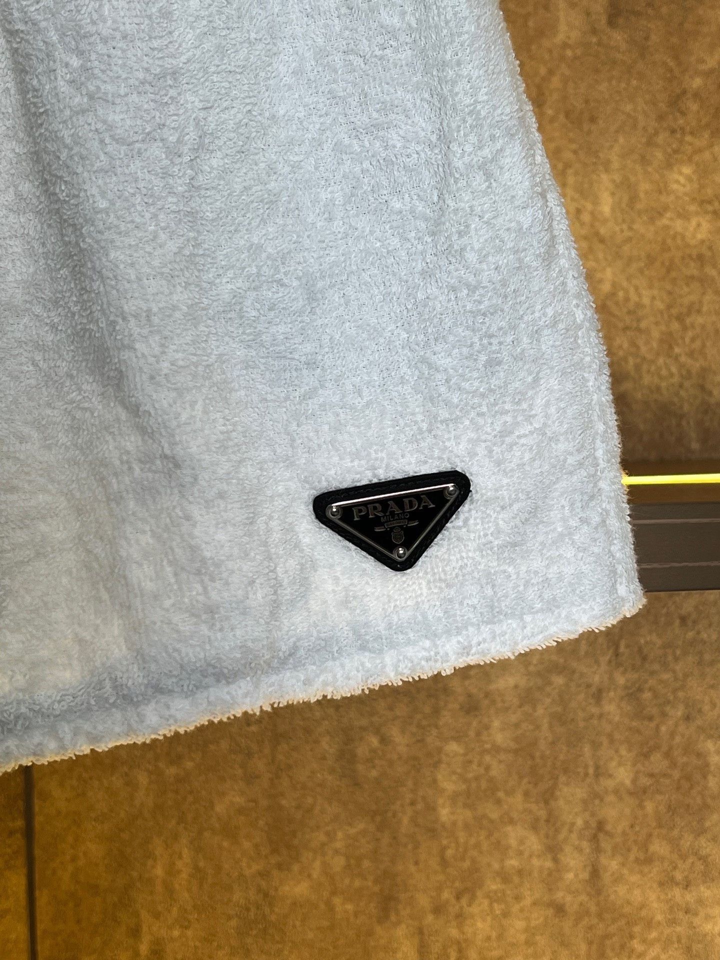 Prada Prada White Triangle Logo Towel Shorts Size 36" / US 14 / IT 50 - 5 Thumbnail